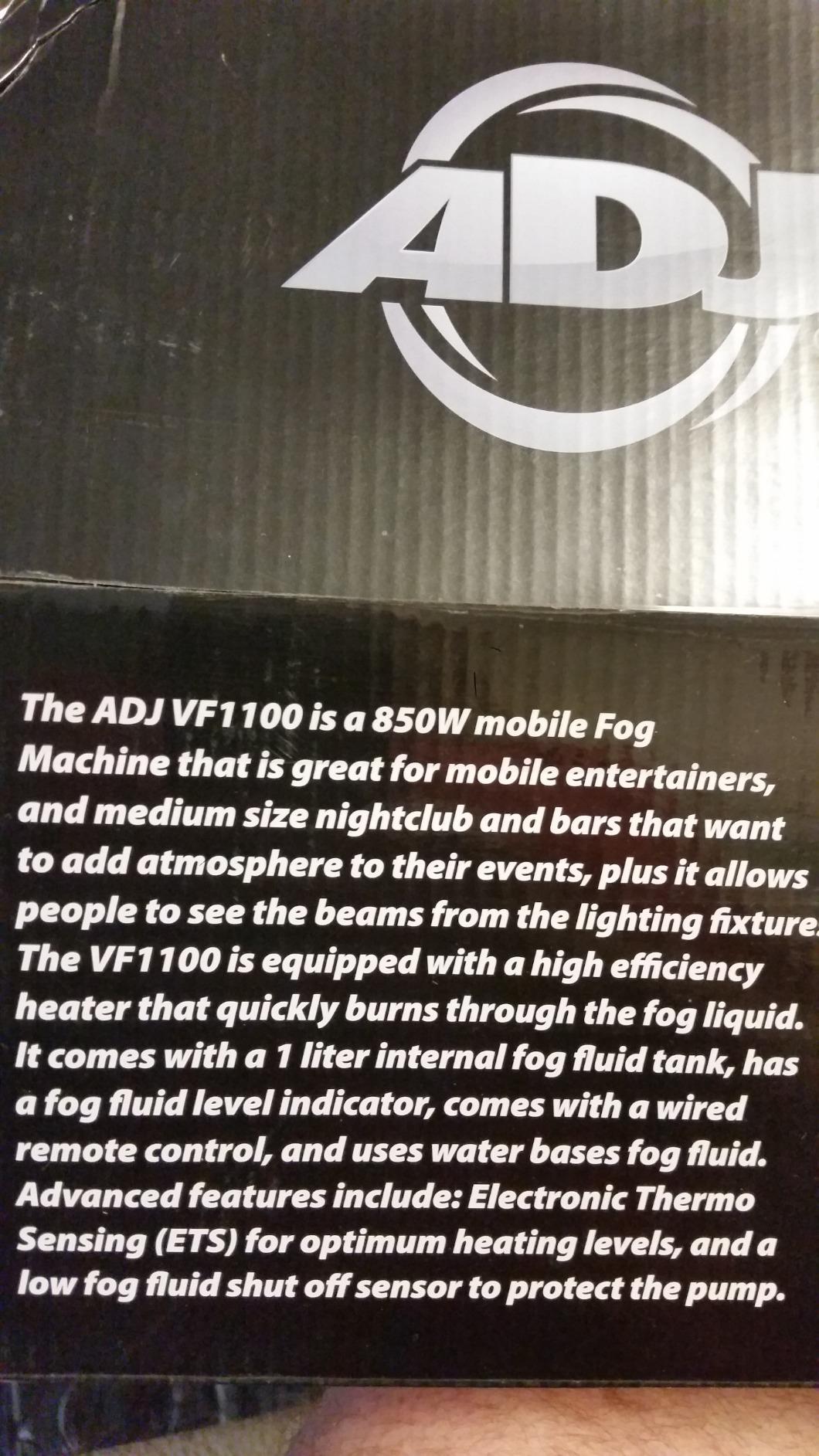 ADJ Products VF1100 Fog Machine | Halloween party haze effects, quick warm-up, dense mist output, easy portable setup, club or wedding use customer photo 2