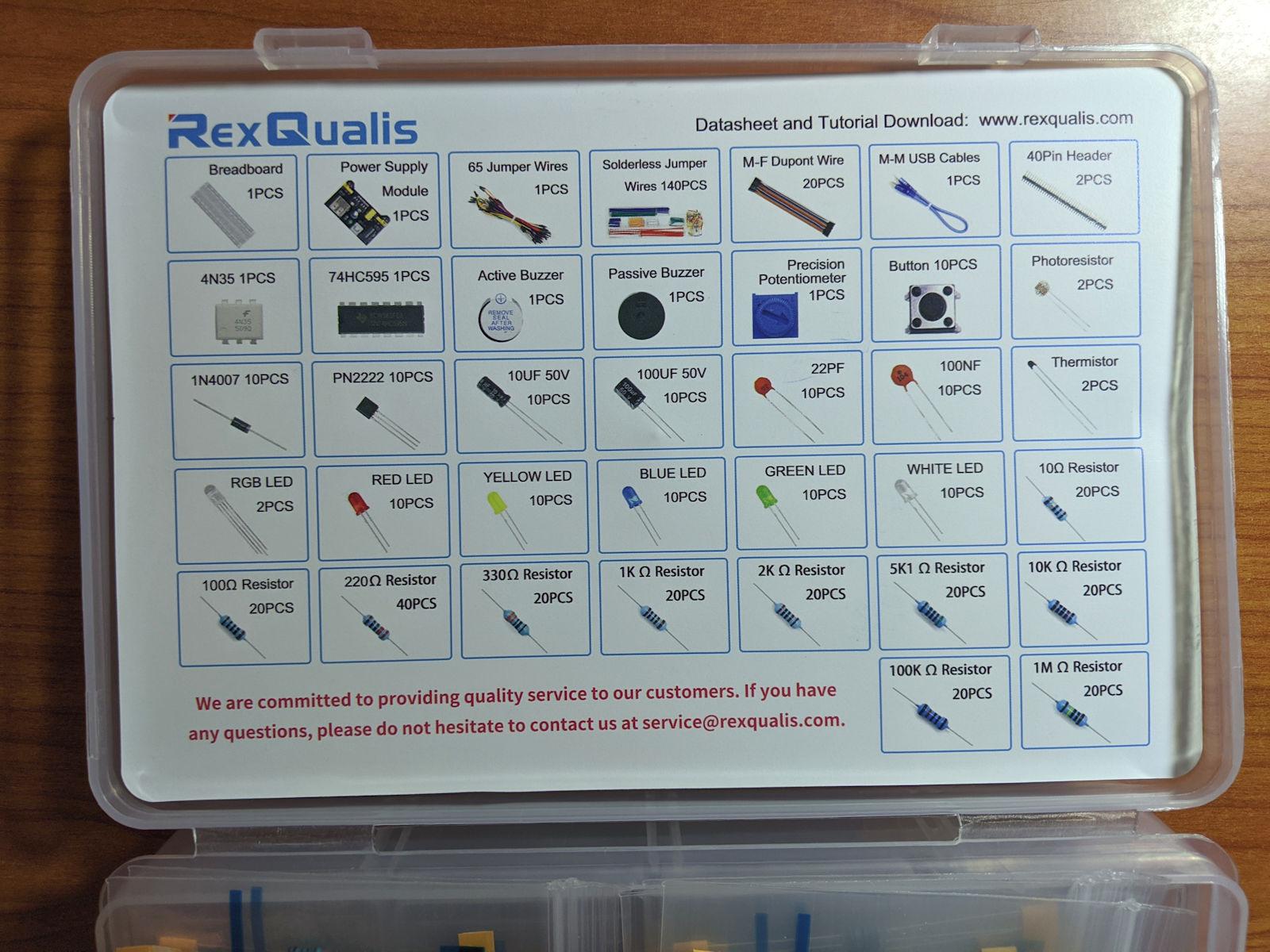 REXQualis Electronics Component Fun Kit w/Power Supply Module, Jumper Wire, 830 tie-Points Breadboard, Precision Potentiometer, Resistor Compatible with Arduino, Raspberry Pi, STM32 customer photo 2