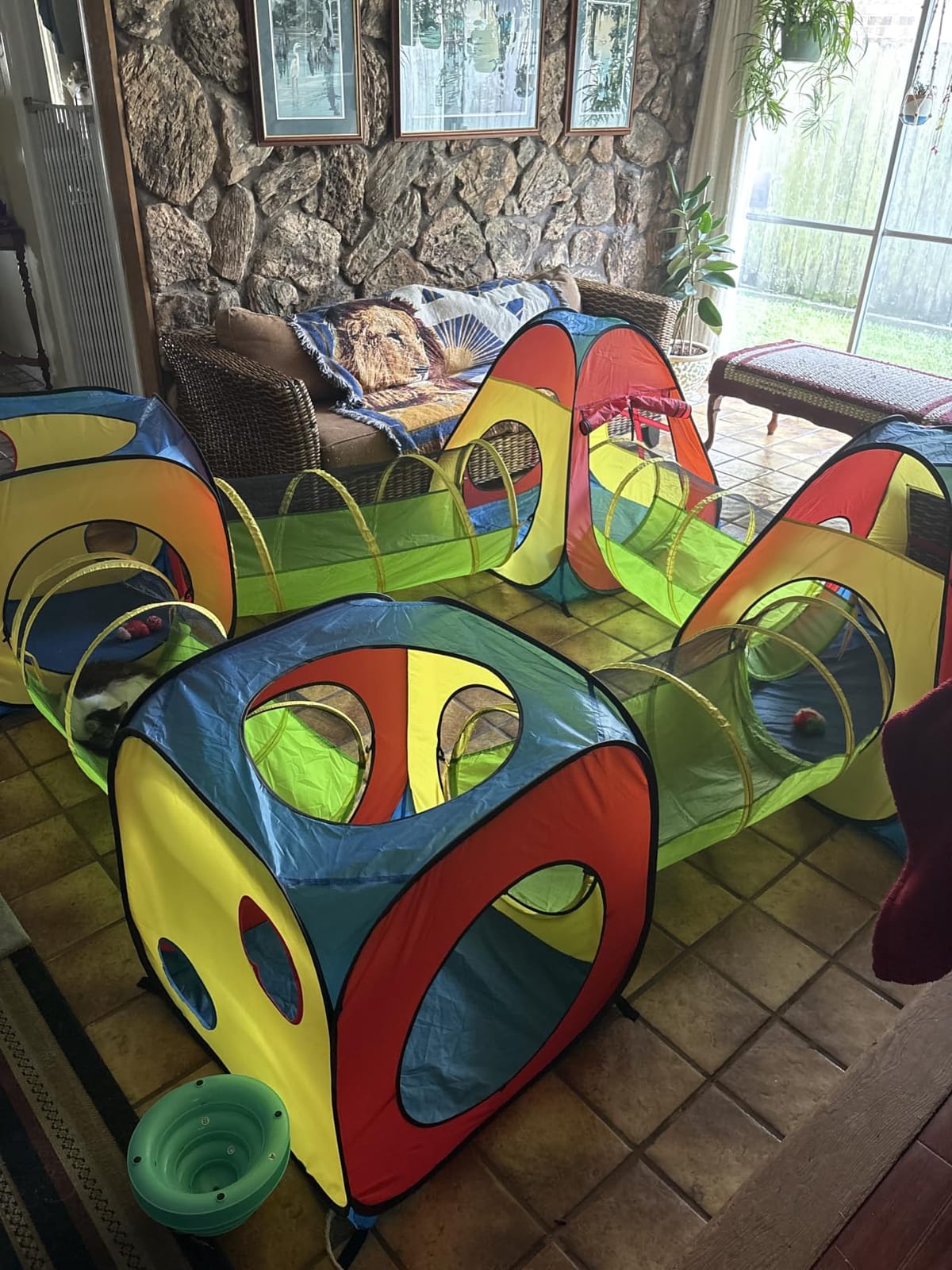 UTEX 8 in 1 Pop Up Kids Play Tent with 4 Tunnel, Indoor/Outdoor Playhouse customer photo 1