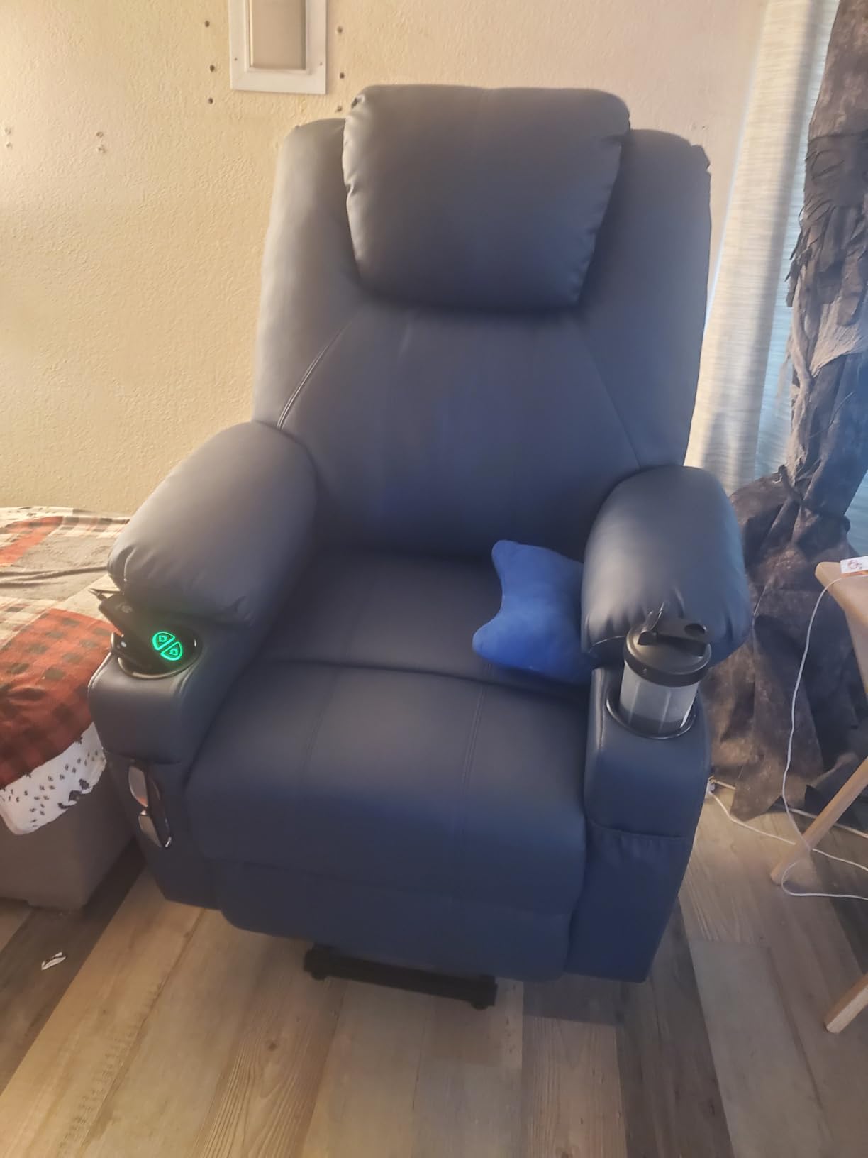 MCombo Power Lift Recliner Chair for Elderly 7040(Medium, Light Brown) | FSC Certified, Multiple Sizes, USB&Type C Charging Port, Cup Holders, Side Pockets, Faux Leather customer photo 2