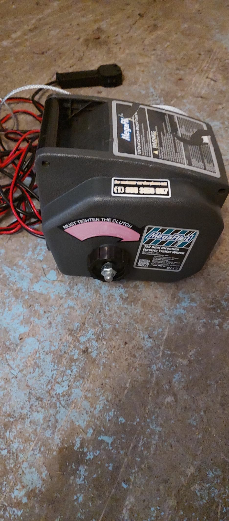 Trailer Winch,Reversible Electric Winch, for Boats up to 6000 lbs.12V DC,Power-in, Power-Out, and Freewheel Operations,30% Higher winching Power Than Regular 6000 lbs Winch (5000lbs Marine) customer photo 1