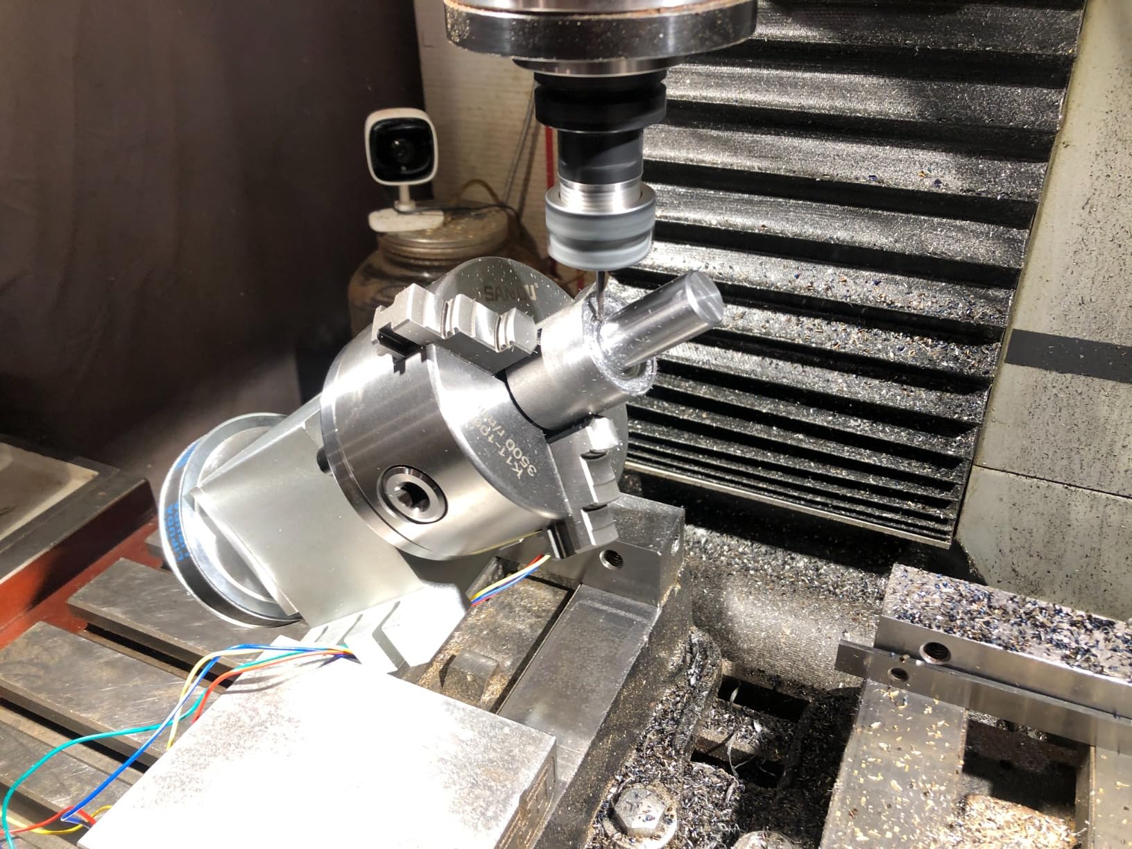 CNCTOPBAOS CNC 4th Axis Rotary Table K11-100mm 3 Jaw Chuck w/ MT2 Tailstock customer photo 1