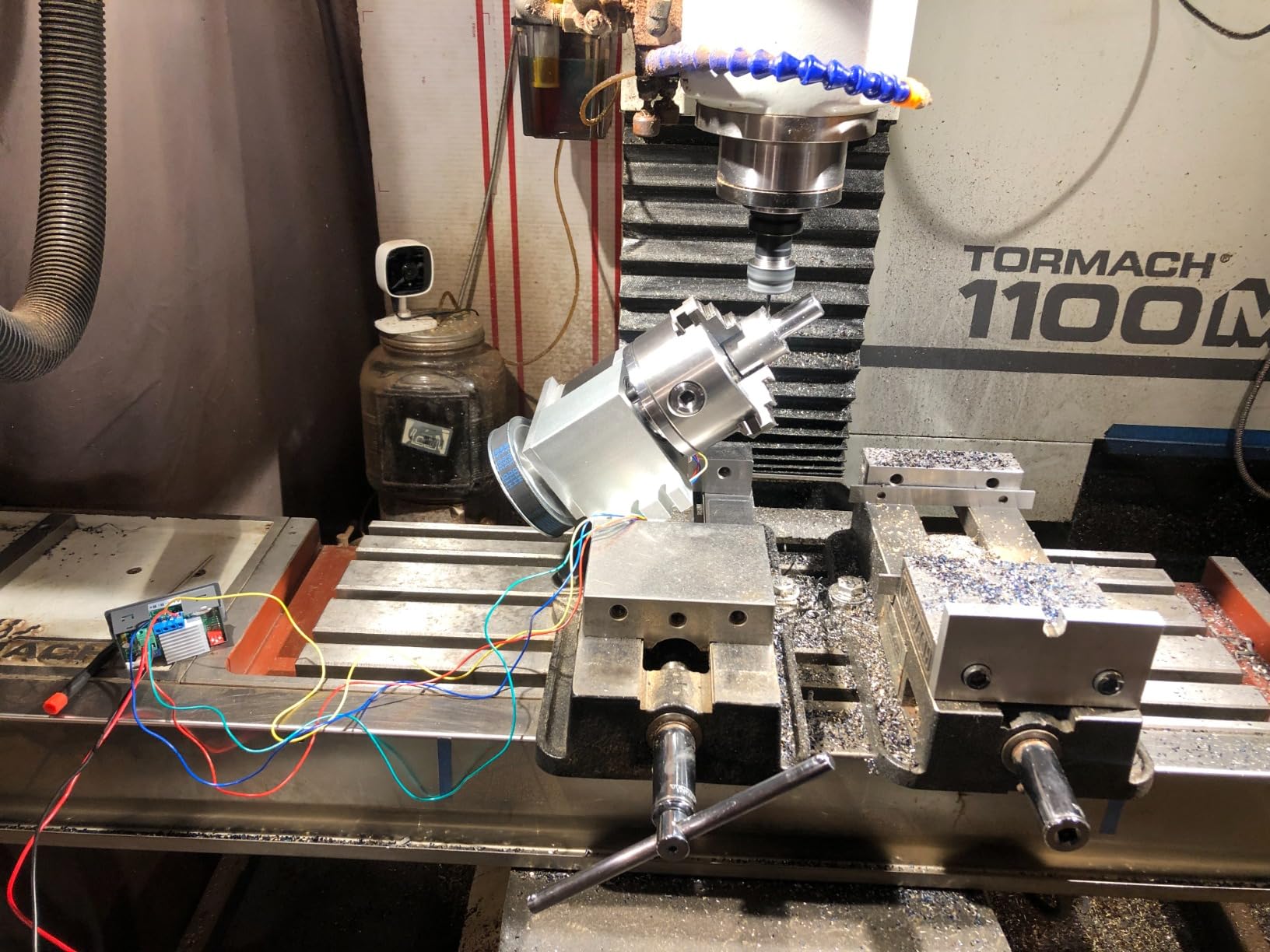 CNCTOPBAOS CNC 4th Axis Rotary Table K11-100mm 3 Jaw Chuck w/ MT2 Tailstock customer photo 2