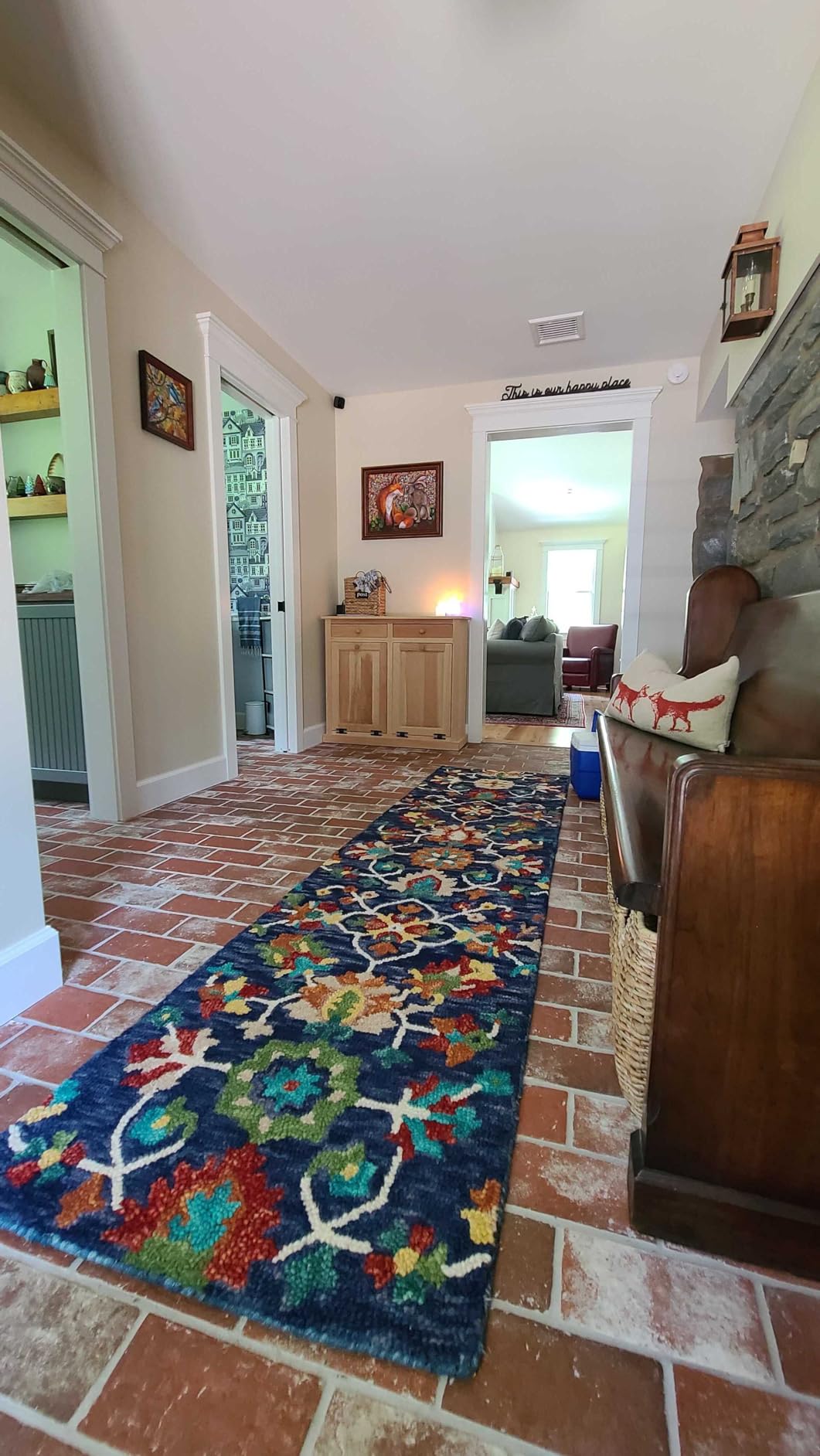 SAFAVIEH Aspen Collection 8' x 10' Navy/Red APN510N Handmade Boho Wool Area Rug customer photo 1