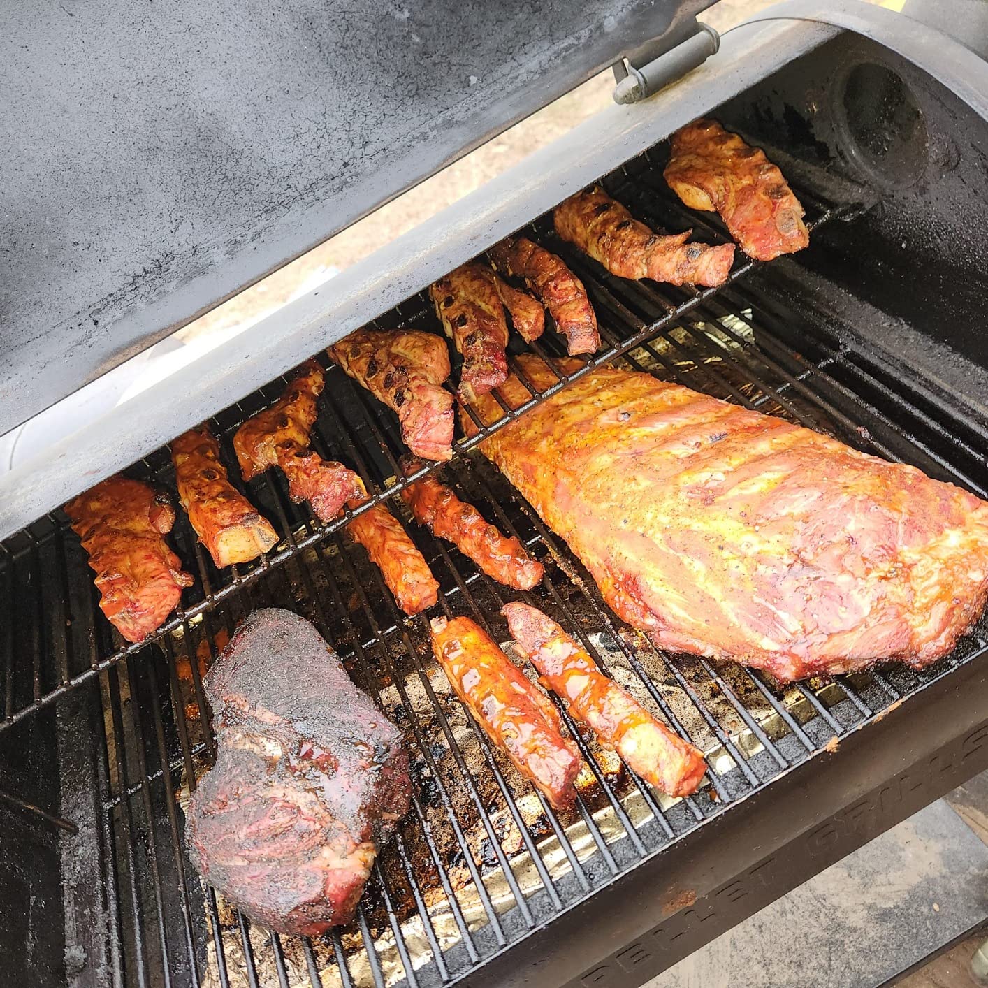 Z GRILLS ZPG-450A Wood Pellet Grill & Smoker with PID V3.0 Controller, 459 Sq in Cook Area, Meat Probe, Foldable Shelf&Side Shelf, 8 in 1 BBQ Grill Outdoor Auto Temperature Control, Black customer photo 2