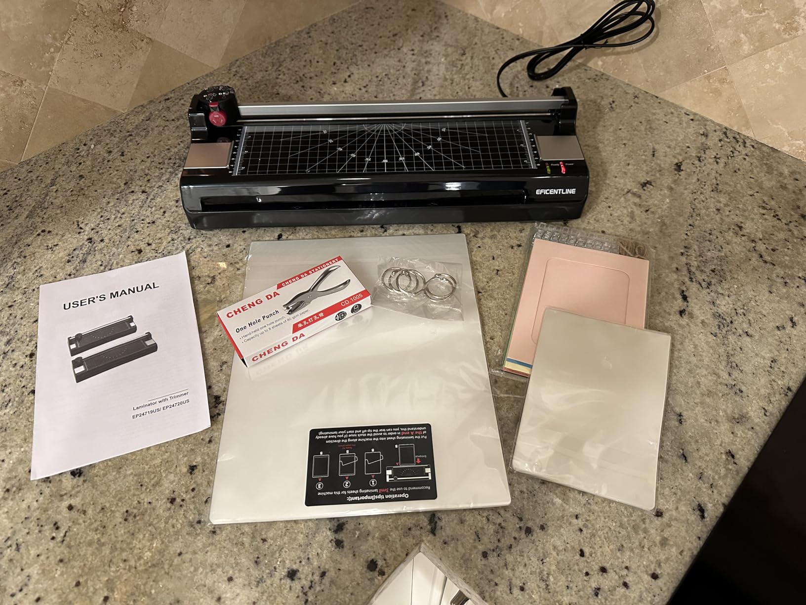 Laminator Machine for A3/A4/A6, YE381 13inch Thermal & Cold Laminating Machine for Home Office School Teacher Use with 50 Pouches, Paper Trimmer and Corner Rounder customer photo 1