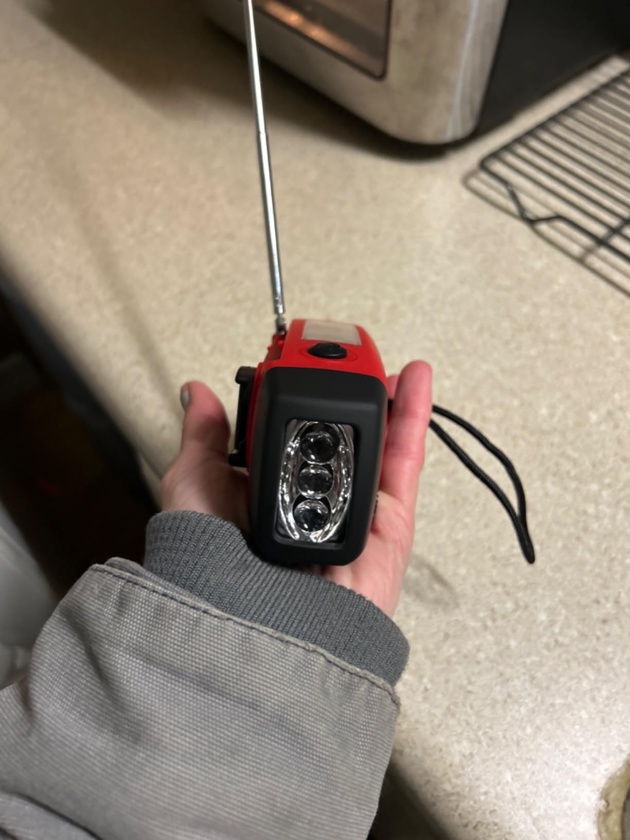 NOAA Solar Hand Crank Emergency Weather Radio with Built-in 2000mAh Battery | AM/FM Portable Radio, 3W LED Flashlight & SOS Alarm, Cell Phone Charger for Camping Hurricane Survival Gear customer photo 2