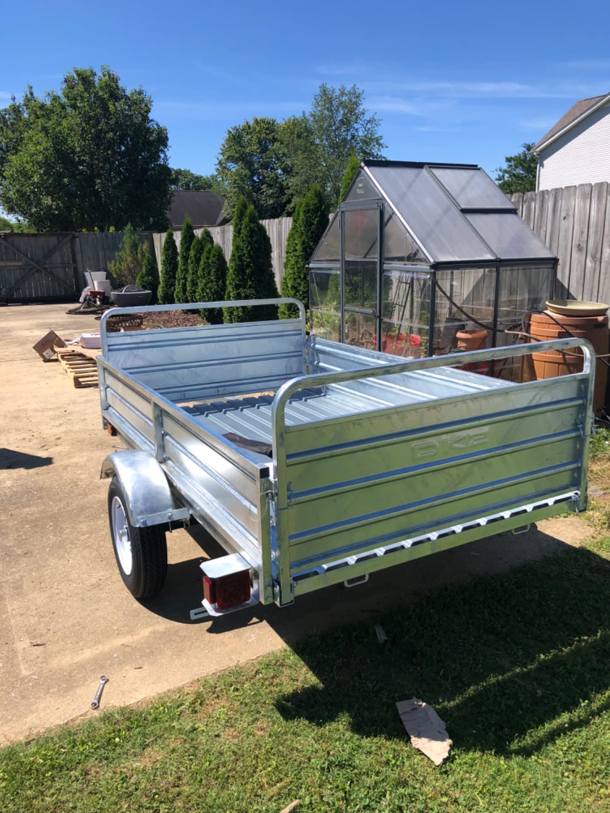 DK2 4.5 x 7.5 Galv Trailer (Drive-Up Gate Included), Load Capacity 1639 lb, Deck Length 7.5 ft customer photo 1
