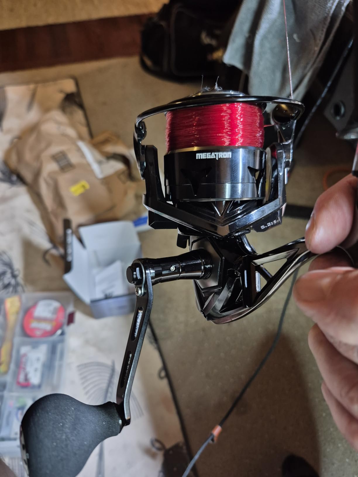 KastKing Megatron Spinning Reel, Freshwater and Saltwater Spinning Fishing Reel, Rigid Aluminum Frame 7+1 Double-Shielded Stainless-Steel BB, Over 30 lbs. Carbon Drag, CNC Aluminum Spool & Handle customer photo 1