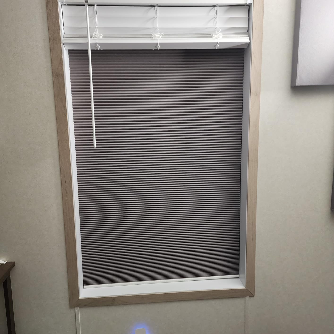 Allesin Cordless Blackout Cellular Shades, Honeycomb Blinds for Windows, Thermal Insulated & Noise Dampening, Room Darkening Window Coverings for Bedroom & Nursery, Gray, 36