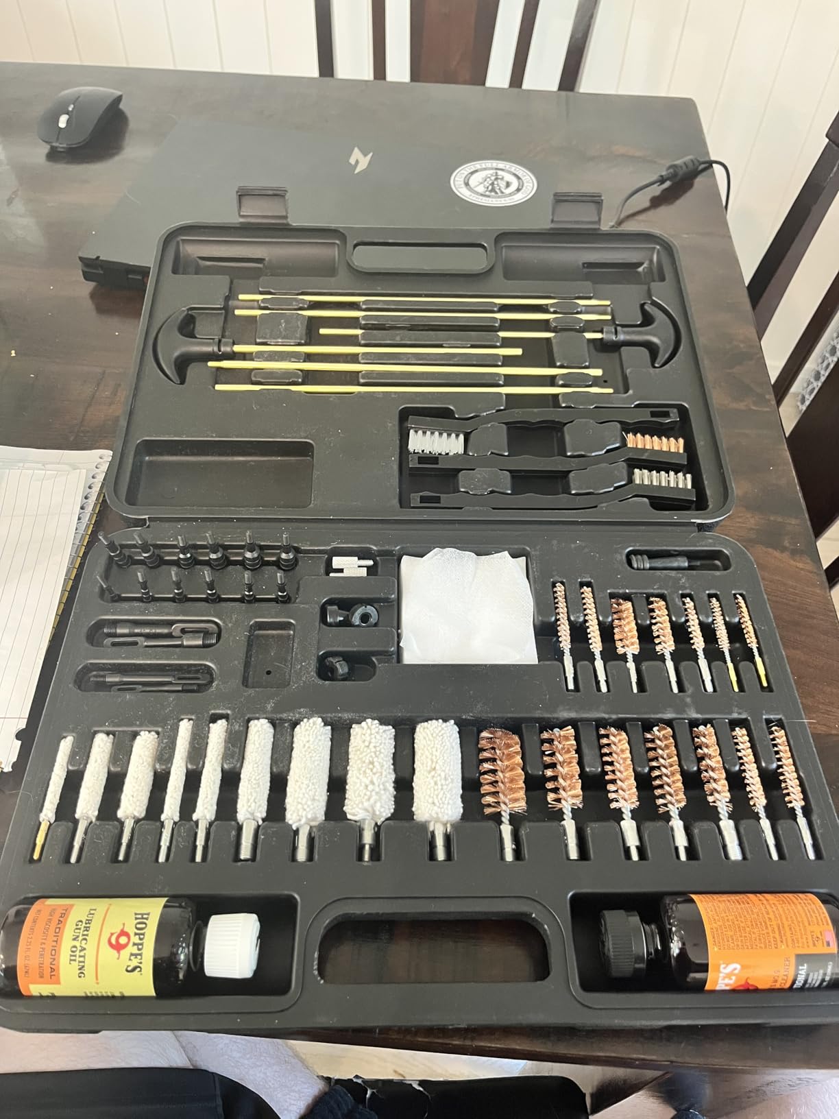 Hoppe's Deluxe Gun Cleaning Kit - 62 Piece Universal Cleaning Kit for Pistols, Rifles, & Shotguns, Includes Oil, Brushes, Rods and More customer photo 1
