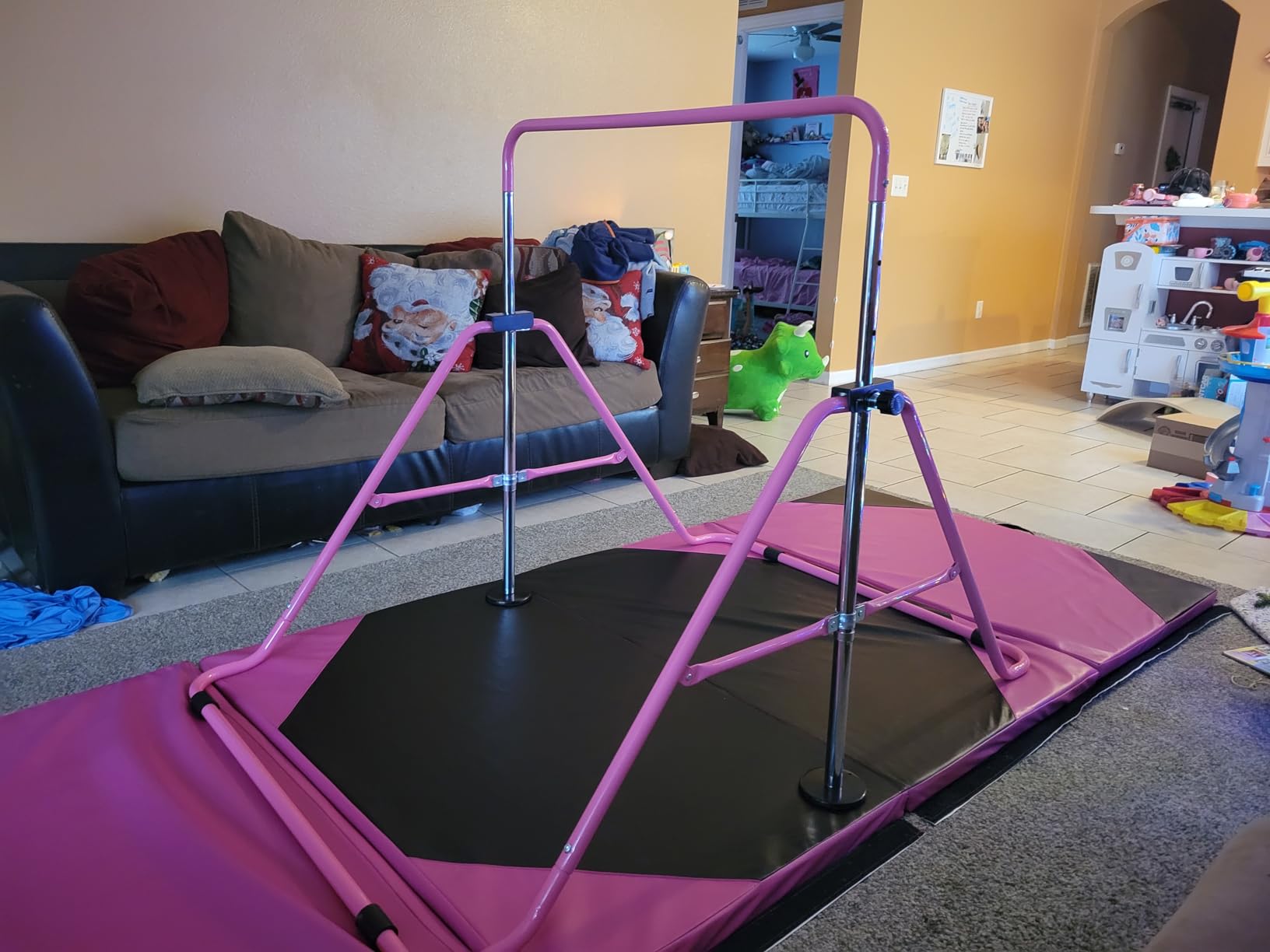 Tepemccu Gymnastics Bars, Adjustable Gymnastic Horizontal Bars for Kids | 5-Height Adjustable 34.8