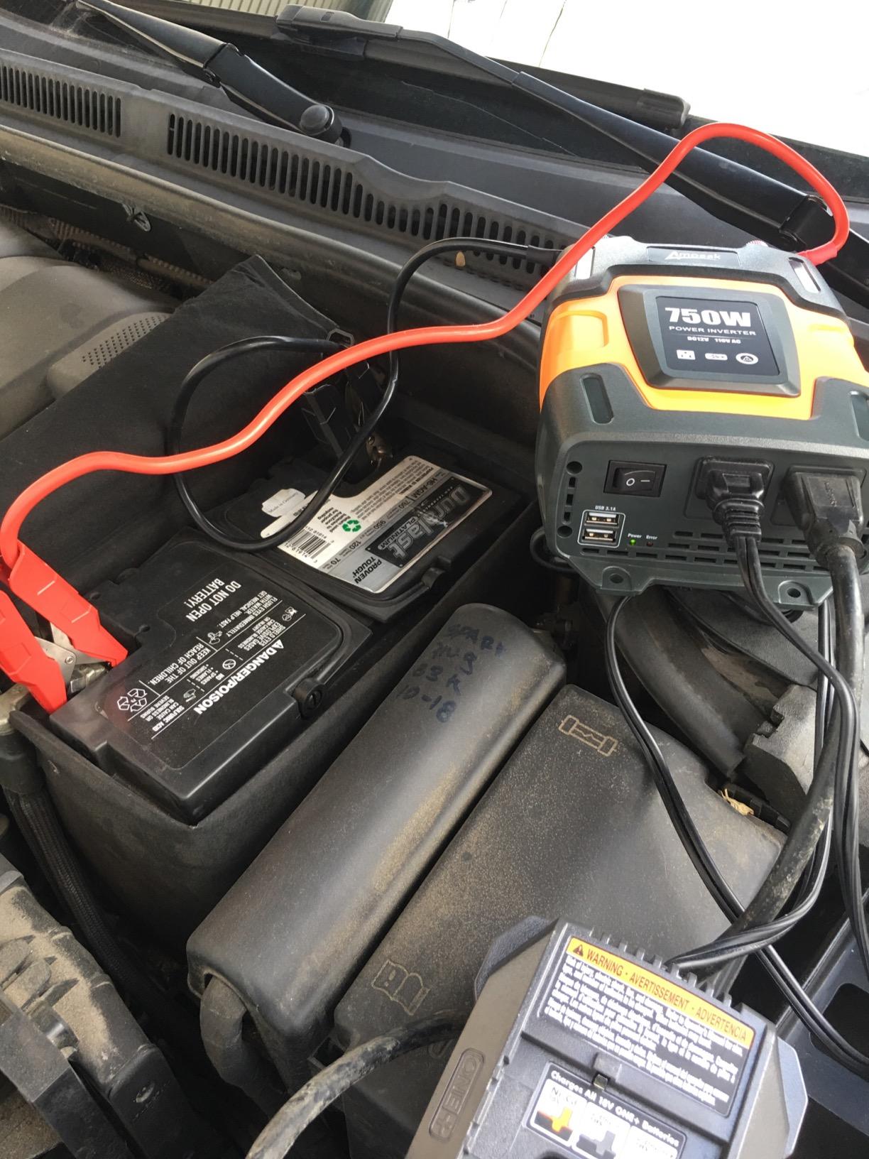 Ampeak 750W Power Inverter, 12V DC to 110V AC, 11 Protections | 1500W Surge Peak, 2 AC Outlets, Dual USB 4.8A, for Car Truck RV Appliances customer photo 1