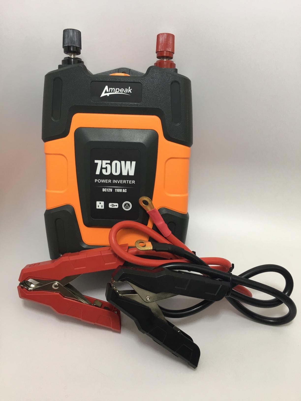 Ampeak 750W Power Inverter, 12V DC to 110V AC, 11 Protections | 1500W Surge Peak, 2 AC Outlets, Dual USB 4.8A, for Car Truck RV Appliances customer photo 2