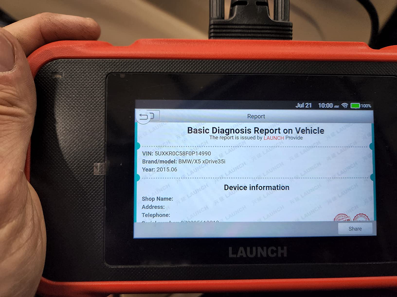 LAUNCH CRP129E Elite OBD2 Scanner, 8 Resets, Lifetime Free Update Scan Tool | 2026 Engine ABS SRS Transmission Diagnostic Tool, Oil/EPB/TPMS/SAS/BMS/Throttle/DPF Reset, Injector Coding, Auto VIN customer photo 1