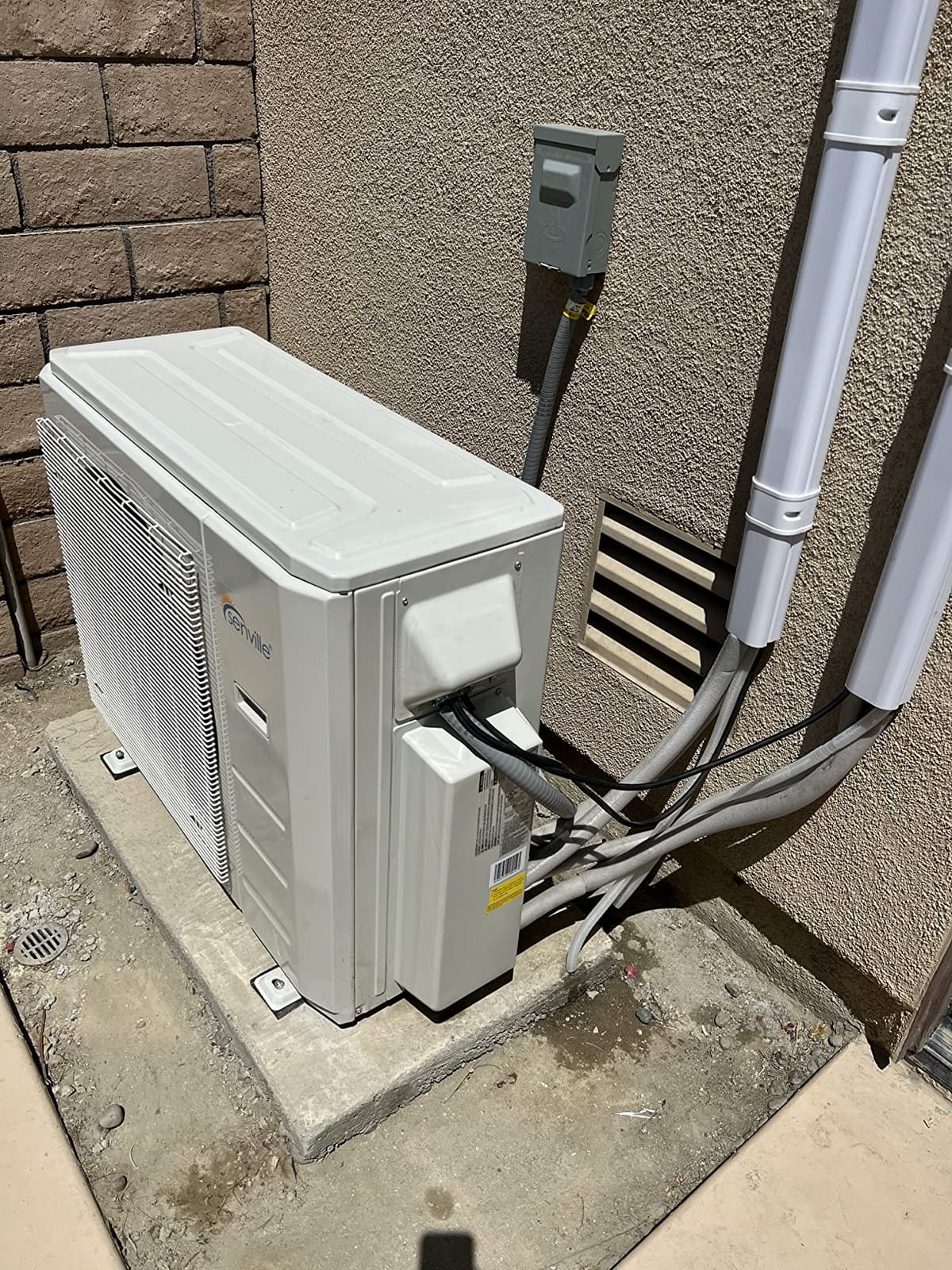 Senville 28000 BTU Dual Zone Mini Split Air Conditioner Heat Pump, 2 Ton, Works with Alexa, White customer photo 1