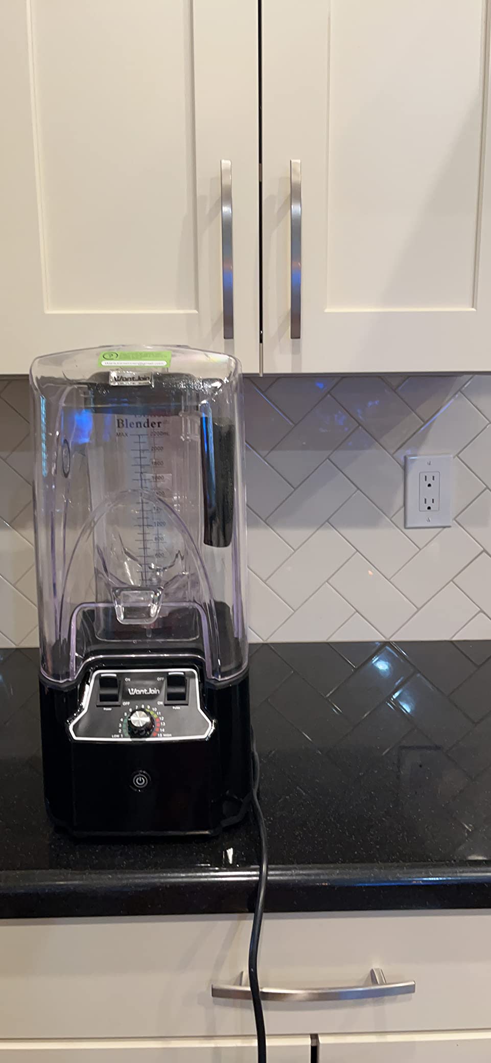 WantJoin Professional Commercial Blender With Shield Quiet Sound Enclosure 2200W Industries Strong and Quiet Professional-Grade Power, Self-Cleaning, Black customer photo 2
