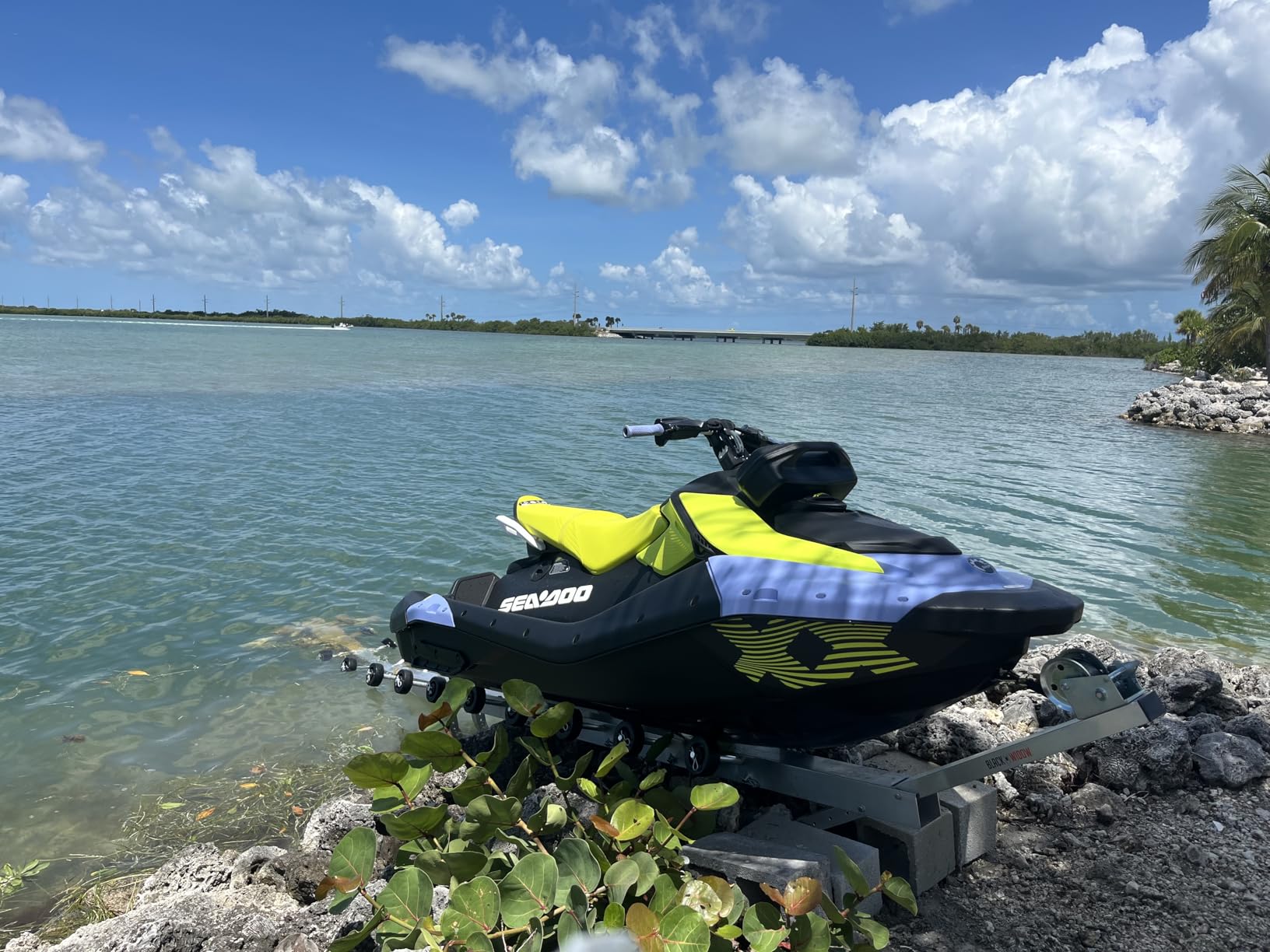 Jet Ski, Personal Watercraft Dock and Extension Kit, Black Widow | For lake, ocean use, 1,200 lb cap, winch, adjustable for shore height customer photo 1