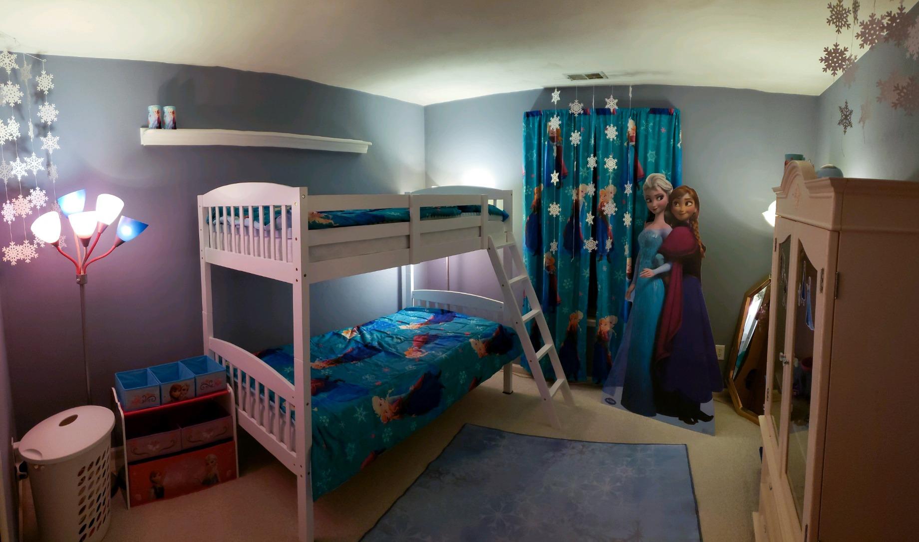 Costzon Twin Over Twin Bunk Beds, Wood Convertible Two Beds, Solid Rubberwood Bunk Bed with 1 Pcs Built-in Ladder and Safety Rails, No Box Spring Needed, Space Saving Bed Frame for Bedroom (White) customer photo 1