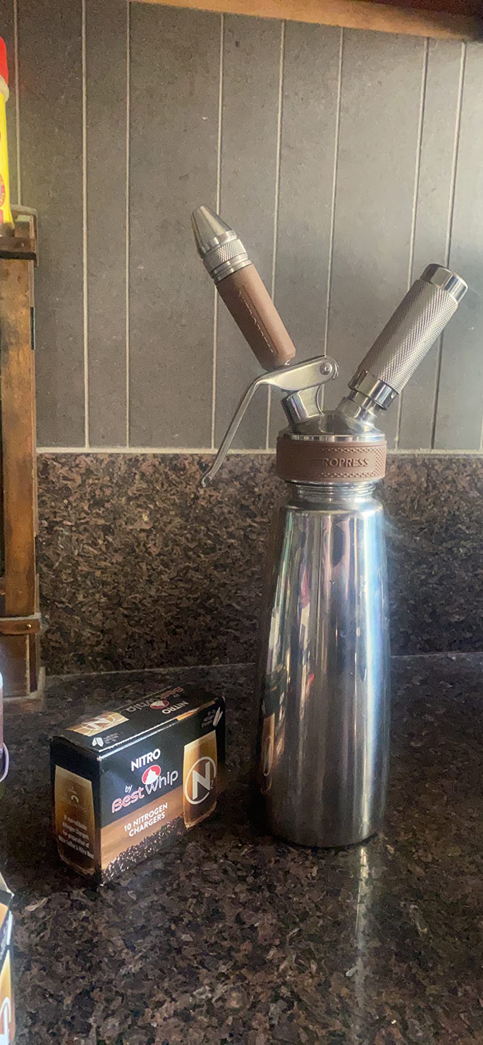 Original NitroPress - Nitro Cold Brew Coffee Maker Kit | Includes 10 Nitrogen Cartridges | Portable Infuser for Nitro Drinks, Cold Brew, Cocktails & Tea customer photo 2