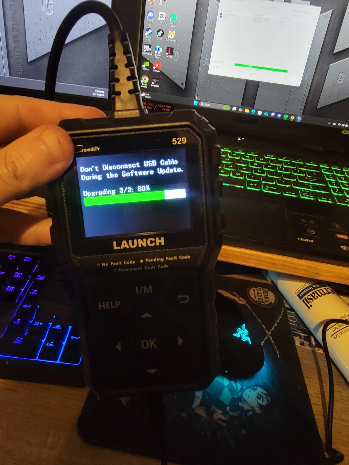 LAUNCH CR529 OBD2 Diagnostic Scan Tool Code Reader for Car After 1996 | Check Engine Light, OBDII Scanner Read and Clear Codes, One Click I/M, for DIYers, Lifetime Free Updates, 5 Yrs Backup customer photo 1