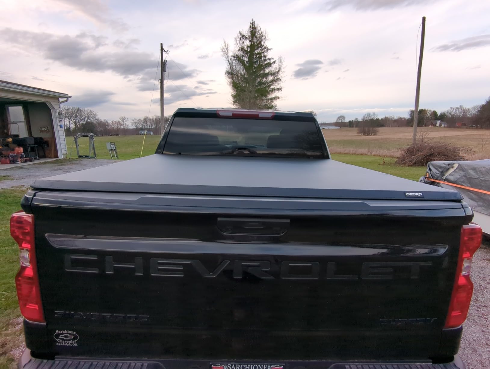 OEDRO Soft Tri-Fold Tonneau Cover for 2019-2026 Chevy Silverado 1500 5.8ft | Truck Bed Cover for GMC Sierra 1500/Chevy Silverado 1500 New Body Style, Fleetside 5.8 Feet Bed w/o Multi-Flex Tailgate customer photo 1