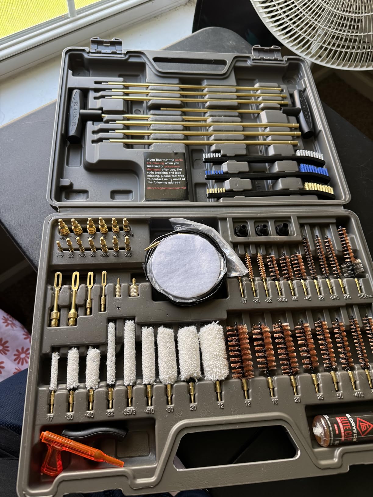 GLORYFIRE Elite Universal Gun Cleaning Kit with Reinforced Rods | All-Brass Brushes and Jags, Reinforced and Lengthened Rods for all Caliber, Cotton Mops, Wire Rope for Hunting and Shooting customer photo 1