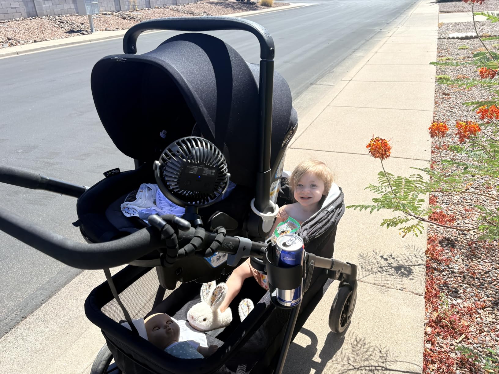Evenflo Omni Crew 3-in-1 Stroller Wagon | Push & Pull Modes, Compatible with LiteMax, LiteMax NXT, Revolve180 & Shyft DualRide Car Seats (Licorice Black) customer photo 1