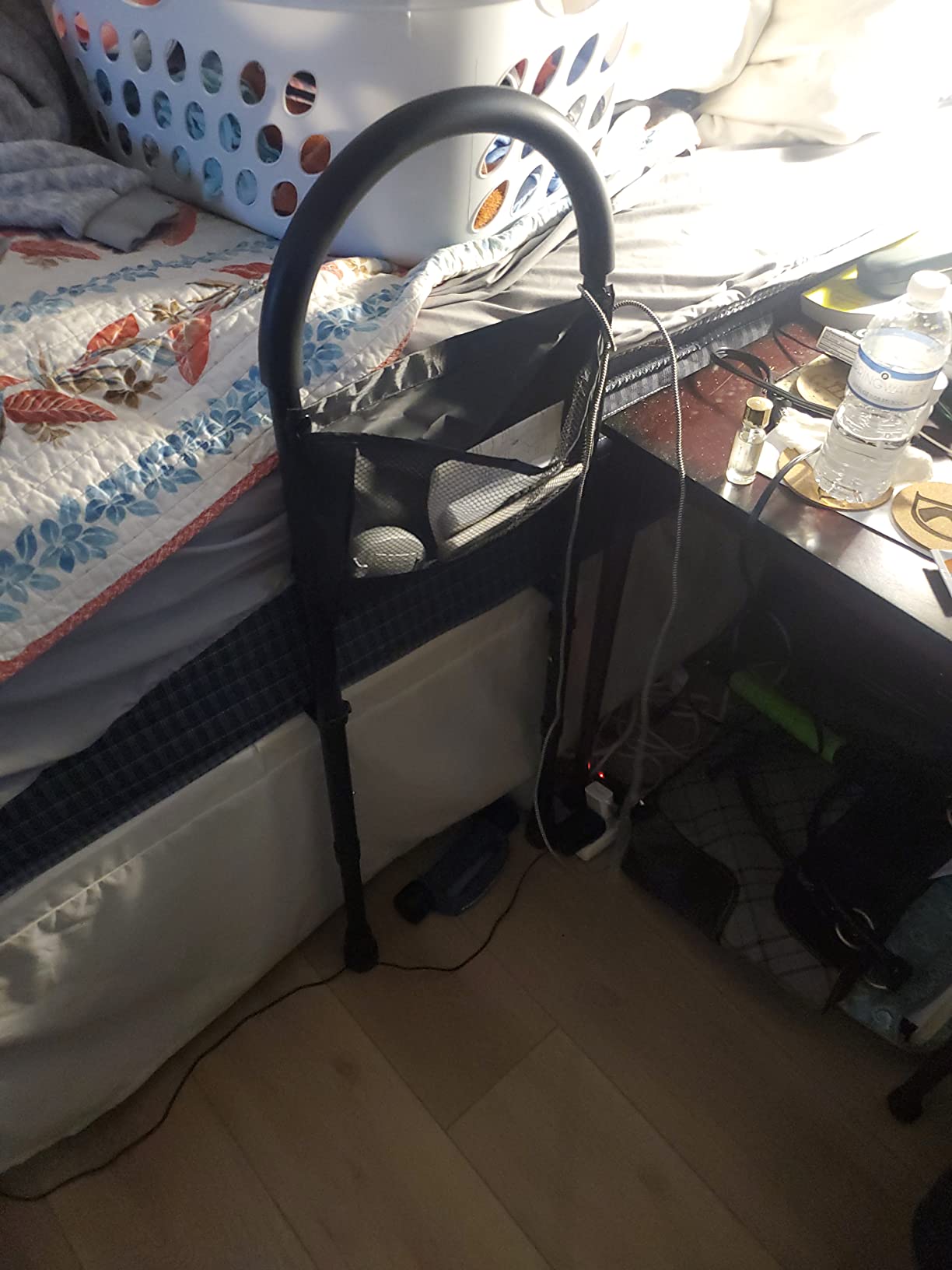 Medical King Bed Rails for Elderly Adults Safety with Adjustable Heights and Floor Support customer photo 2