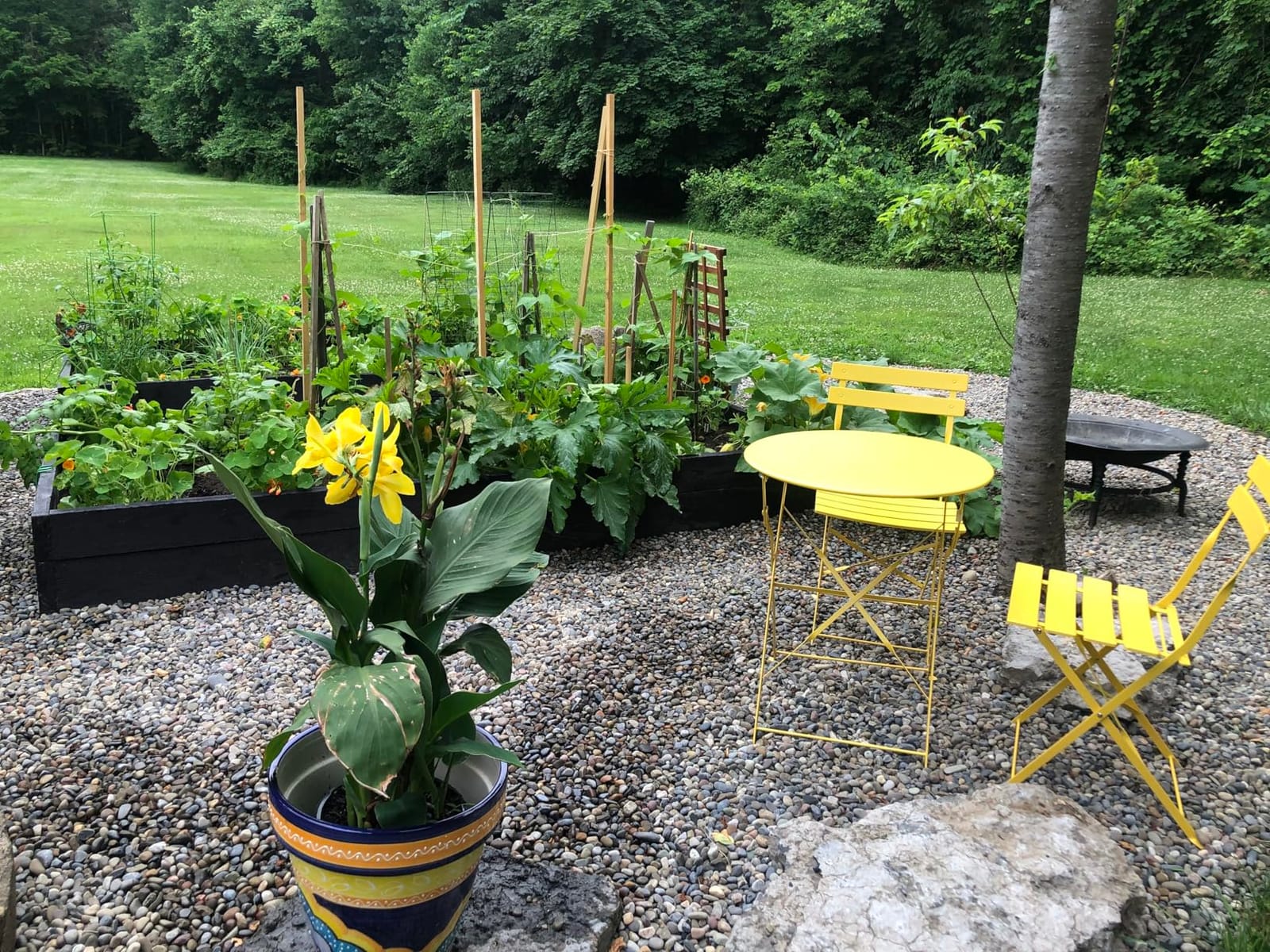 Grand patio 3-Piece Folding Patio Bistro Set Outdoor Porch Balcony, Yellow customer photo 1