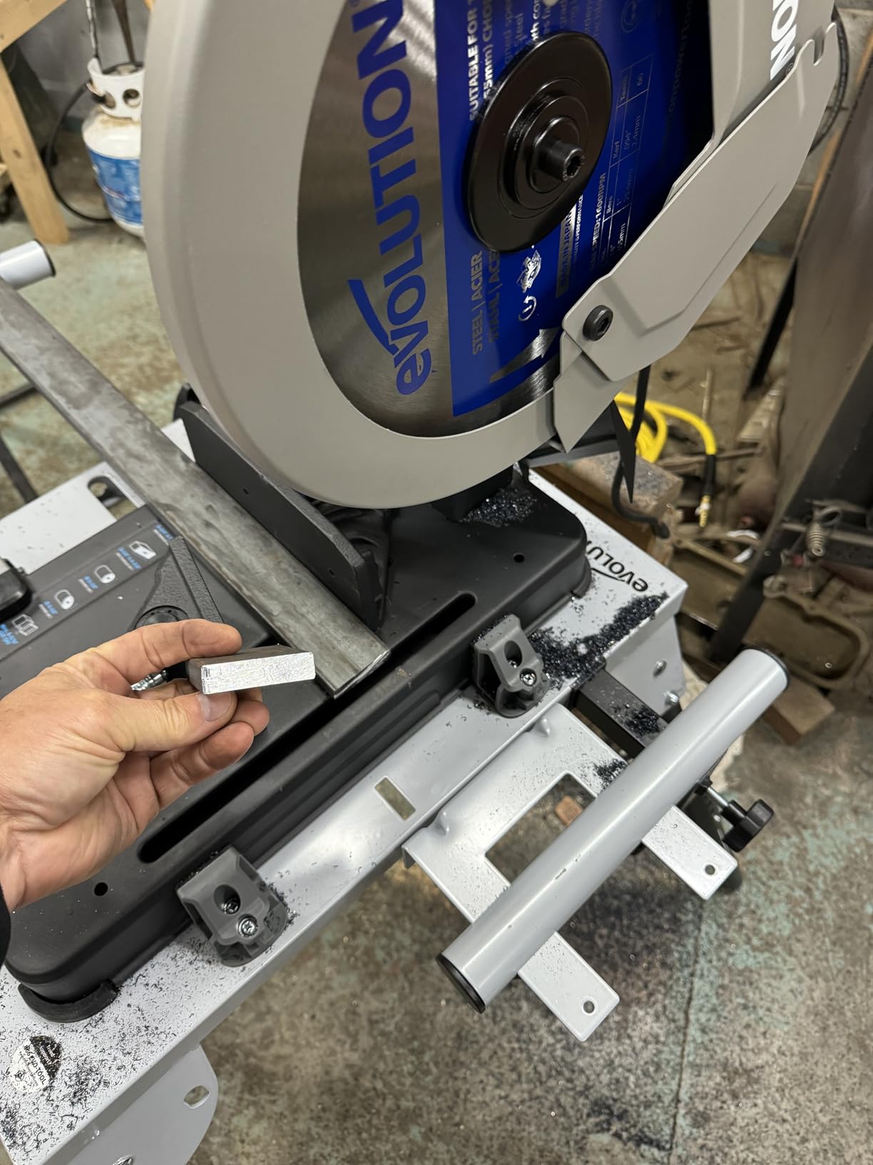 Evolution S355CPSL - Heavy Duty 14 Inch Metal Cutting Chop Saw W/ 14 Inch Carbide-Tipped Blade | Dry Cut | Miter 45° | Chop Saw For Cutting Metal - Accurate. Powerful. Reliable customer photo 2