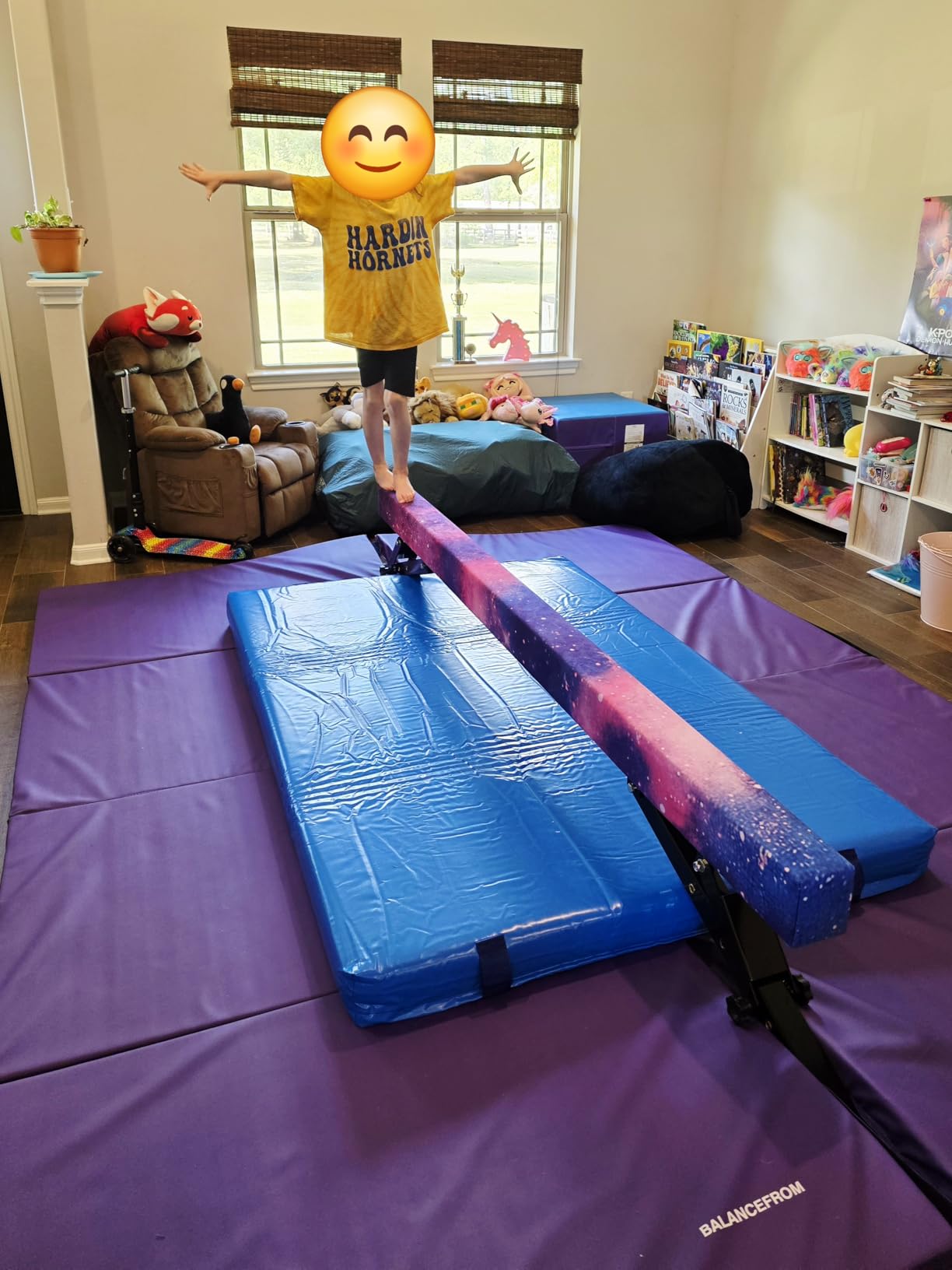 Marfual Adjustable Gymnastic Balance Beam for Kids of All Gymnastic Levels | 8 Ft Beam, Adjustable Height, Gymnastic Training Beam For Teenager, Gymnastic Equipment For Athlete Home And Gym Club Use customer photo 2