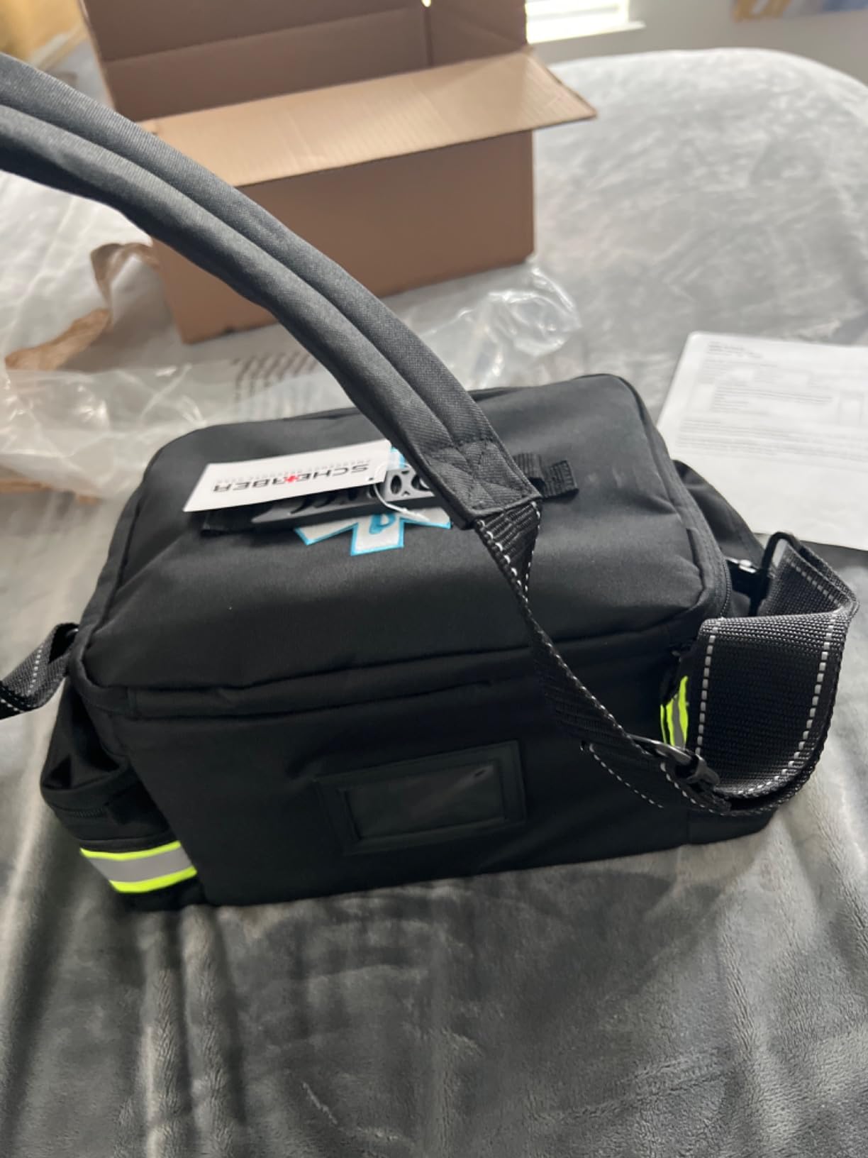 Scherber First Responder Fully-Stocked Professional Essentials EMT/EMS Trauma Kit | HSA/FSA Approved | Reflective Bag w/8 Zippered Pockets & Compartments & 200+ First Aid Supplies - Red customer photo 2