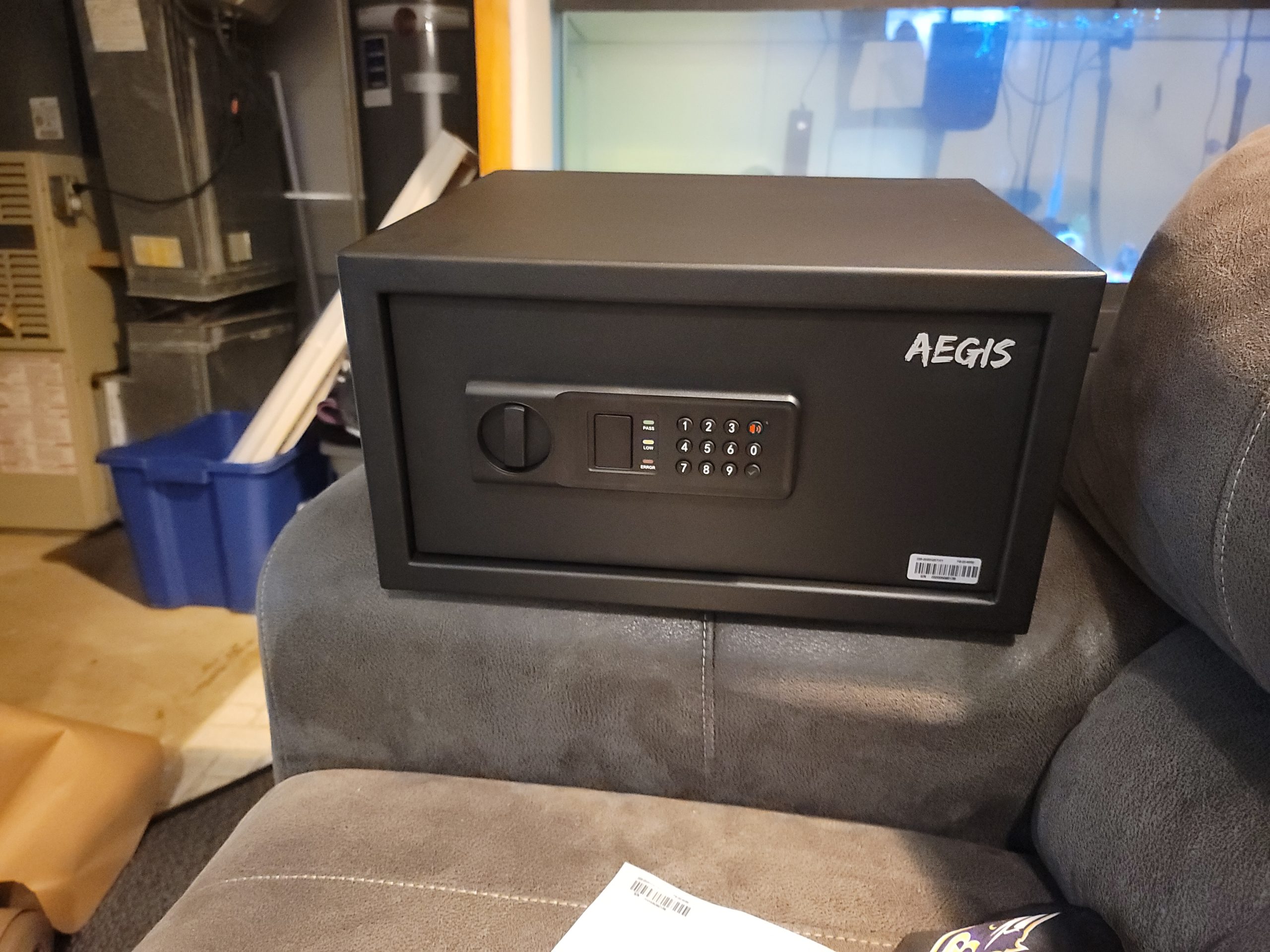 AEGIS 1.2 CuFt Digital Safe for Laptop and Documents, Home and Office | Electronic Keypad Lock Security Box with override keys, pre-drilled mounting holes, solid steel construction customer photo 1