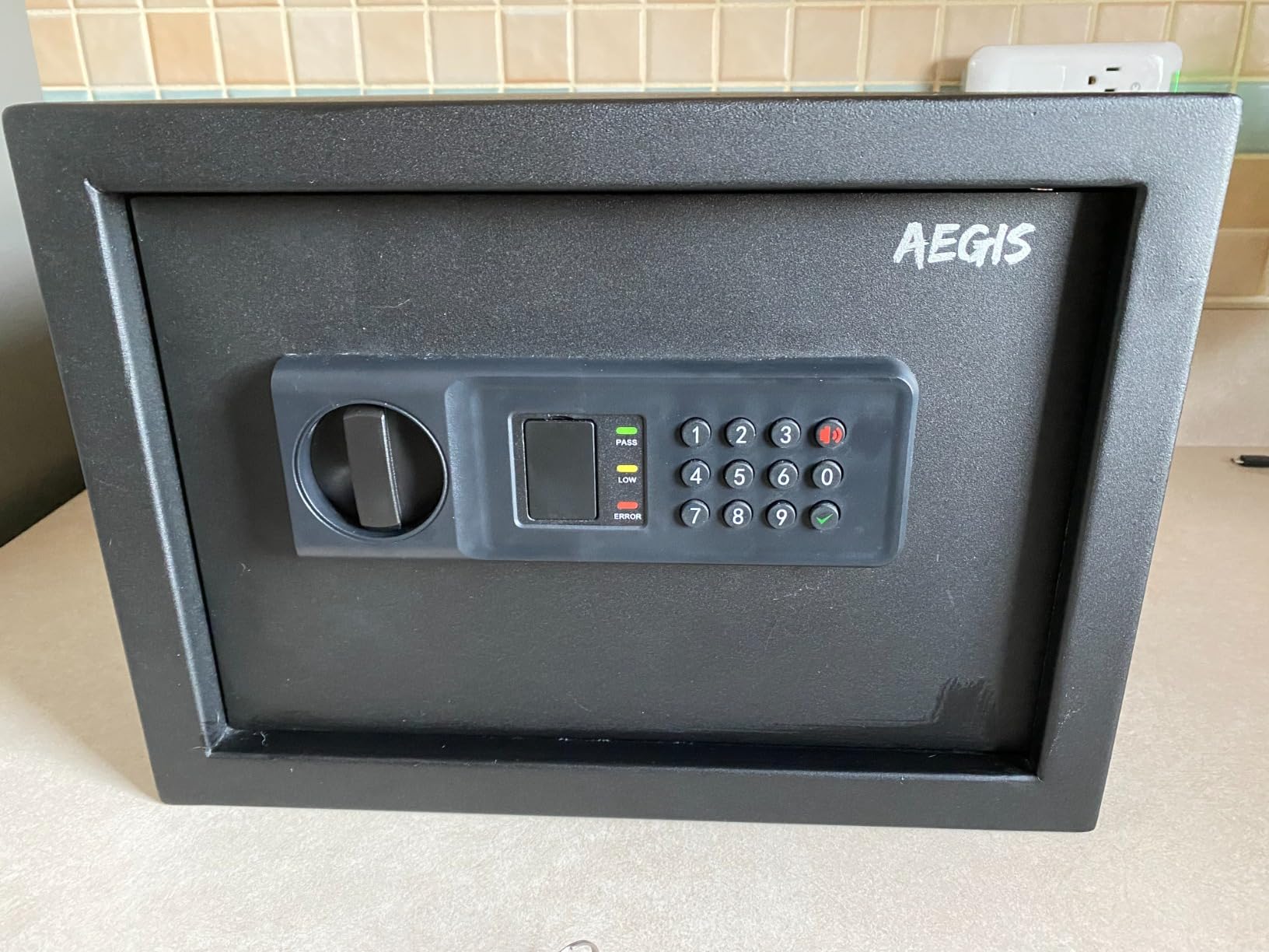AEGIS 1.2 CuFt Digital Safe for Laptop and Documents, Home and Office | Electronic Keypad Lock Security Box with override keys, pre-drilled mounting holes, solid steel construction customer photo 2