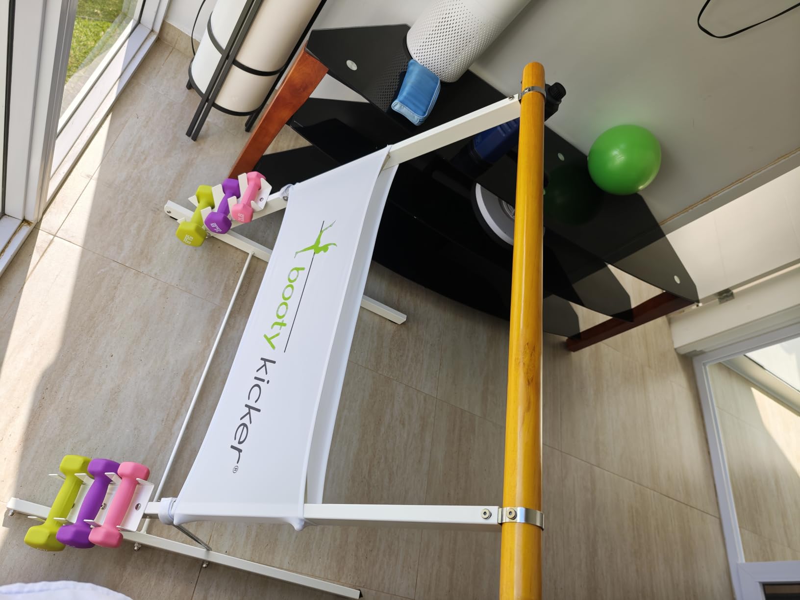 Portable Folding Exercise Bar for Barre, Balance and Ballet Home Workouts, Strong Freestanding Stable Design customer photo 1