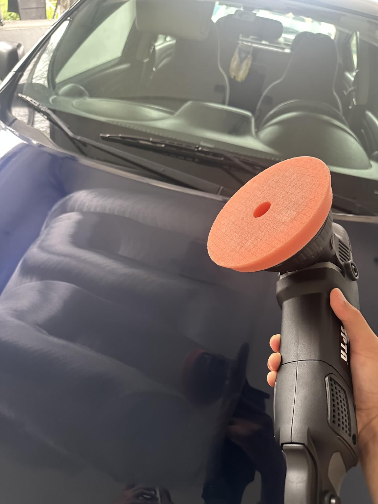 SPTA 5-Inch 125mm Dual Action Random Orbital Car Polisher, Car Detailing Kit, 4Pcs 5inch & 4Pcs 6Inch Polishing Pad, Packing Bag for Car Polishing and Waxing customer photo 1