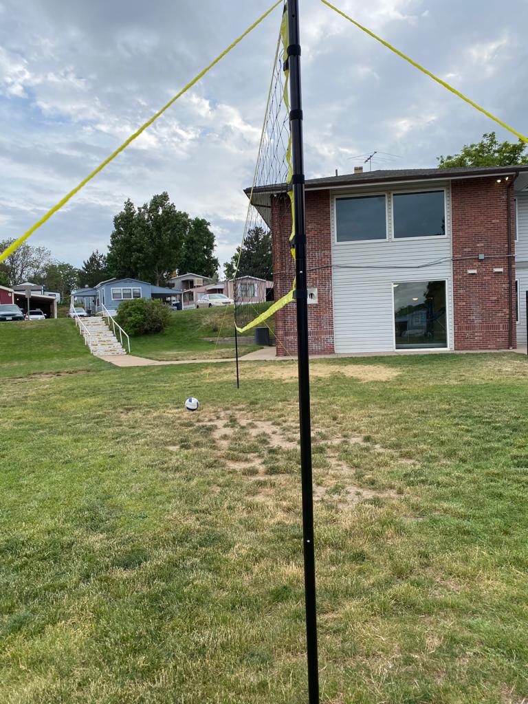 Outdoor Volleyball Net Set for Backyard & Beach, 32FT Regulation Size, Easy Setup Adjustable Height Poles, Portable Net System with PU Volleyball, Pump & Carry Bag customer photo 2