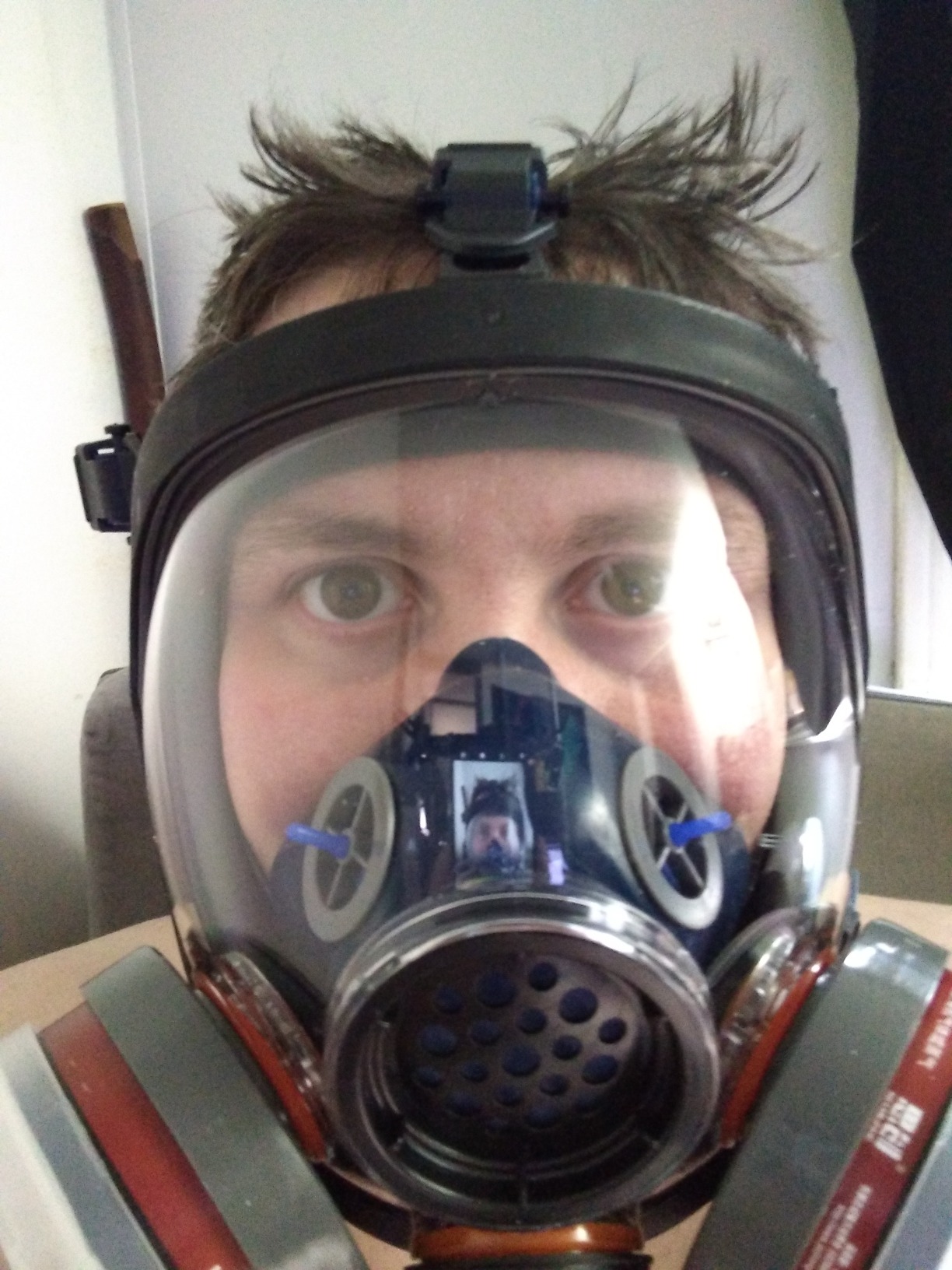Full Face Respirator Mask, Gas Mask Protect Against Harmful Gas, Dust, Chemicals, Safety Mask with Active Carbon Filter customer photo 1