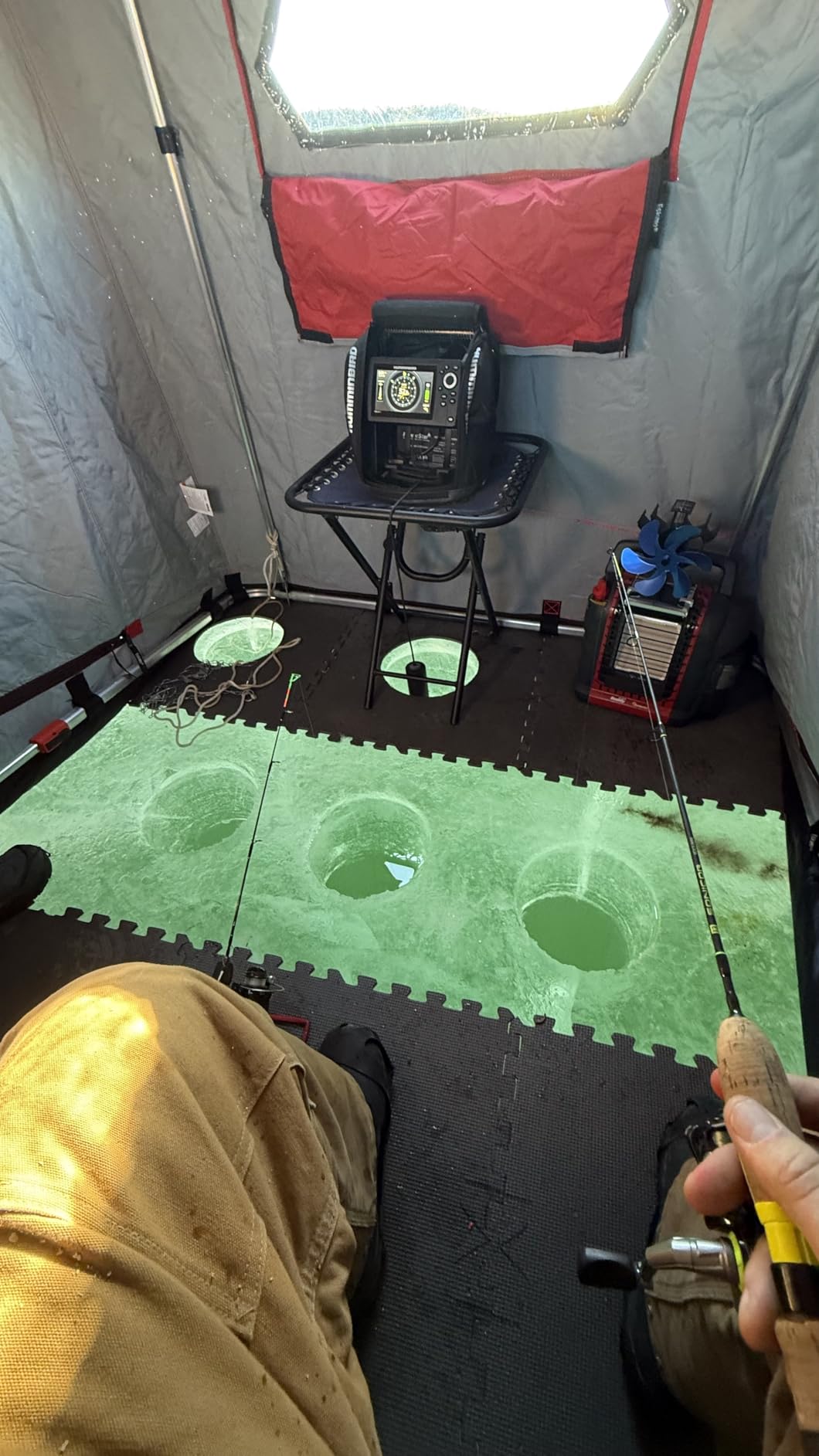 Eskimo Eskape 2600 Insulated 2 Person Ice Fishing Shelter, Red customer photo 2