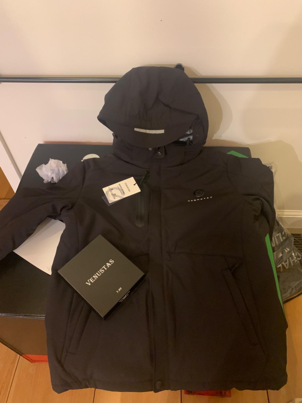 Men's Waterproof Heated Jacket with Battery & Detachable Hood customer photo 1