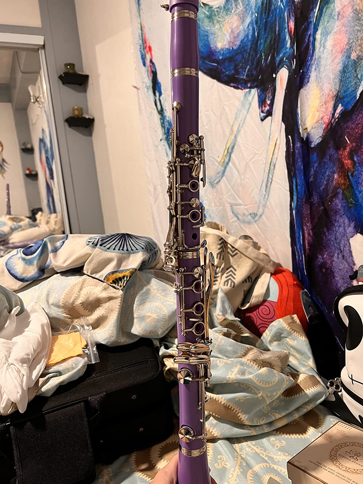 Bb Clarinet 17 Keys Flat B Clarinet for Beginners & Students Black | with Case, Stand, Strap, 2 Barrels, 8 Mouthpiece Cushion and White Gloves customer photo 2
