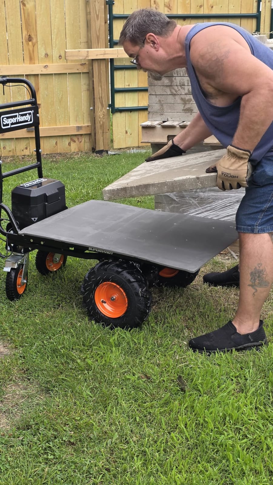 SuperHandy Utility Service Cart Power Wagon Wheelbarrow Electric 48V DC Li-Ion Powered 660Lbs Load and 1000Lbs+ Hauling Capacity Farm and Garden All Purpose Modular Cargo Bed customer photo 2