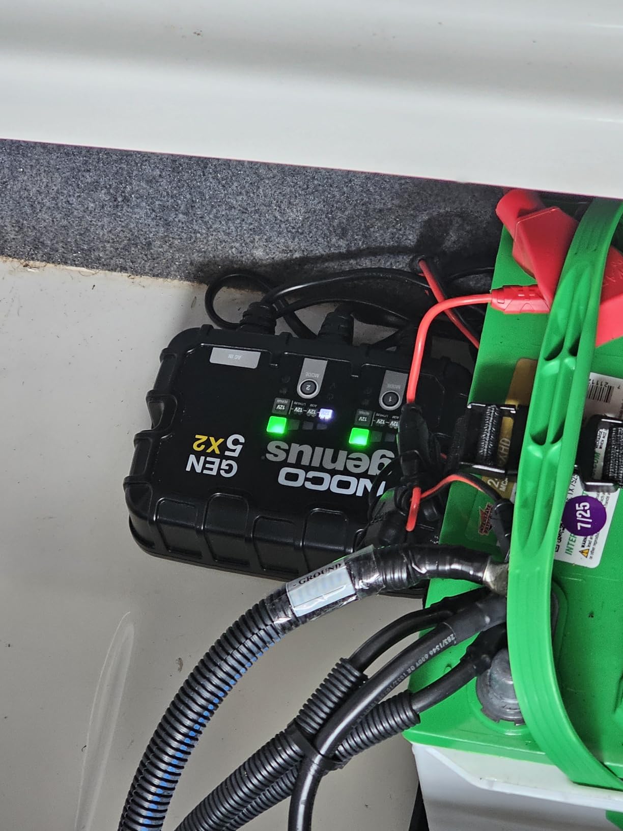 NOCO Genius GEN5X2: 2-Bank, 10A Onboard Battery Charger - 5A Per Bank, 12V Waterproof Marine Charger with Overcharge Protection & Temperature Compensation – for Lead-Acid & Lithium Batteries | Charges 2 Batteries at Once, IP68 Waterproof, Overcharge Protection, Temperature Compensation, For Lead-Acid & Lithium customer photo 1