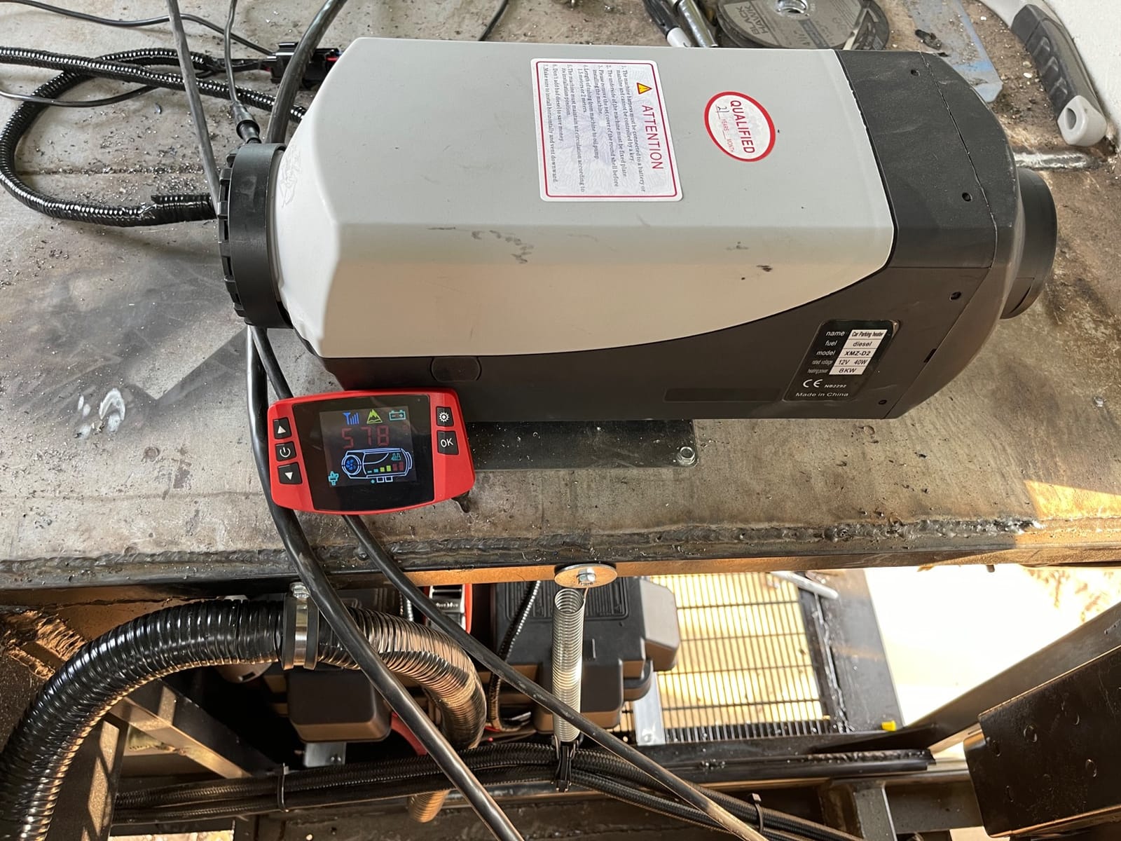 Diesel Heater 8KW, 15L Tank, Diesel Air Heater 12V,Muffler, Diesel Parking Heater with LCD Thermostat Monitor & Remote Control for Bus Boat and Motor-home customer photo 1