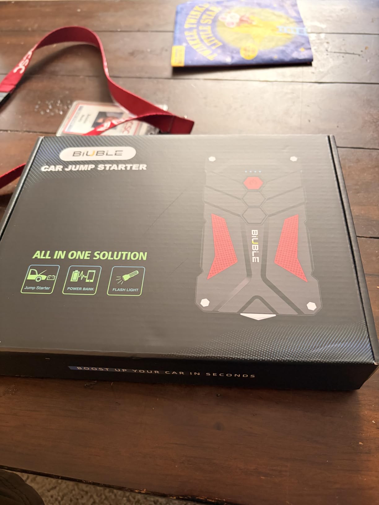Jump Starter Car Jump Starter Auto Battery Booster Pack 5000A Peak 12V with USB-C Quick Charge, Lithium Jump Box with LED Light (Up to 7.0L Gas or 5.5L Diesel Engine) customer photo 1