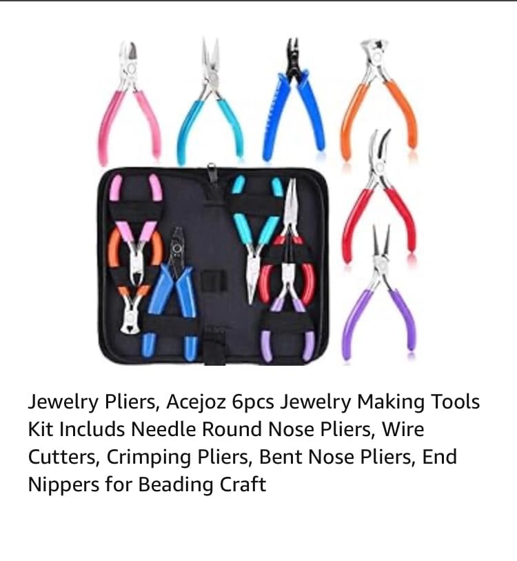 Acejoz Jewelry Making Tools Kit: 6pc Set with Pliers, Wire Cutters, Crimper and End Nippers customer photo 2