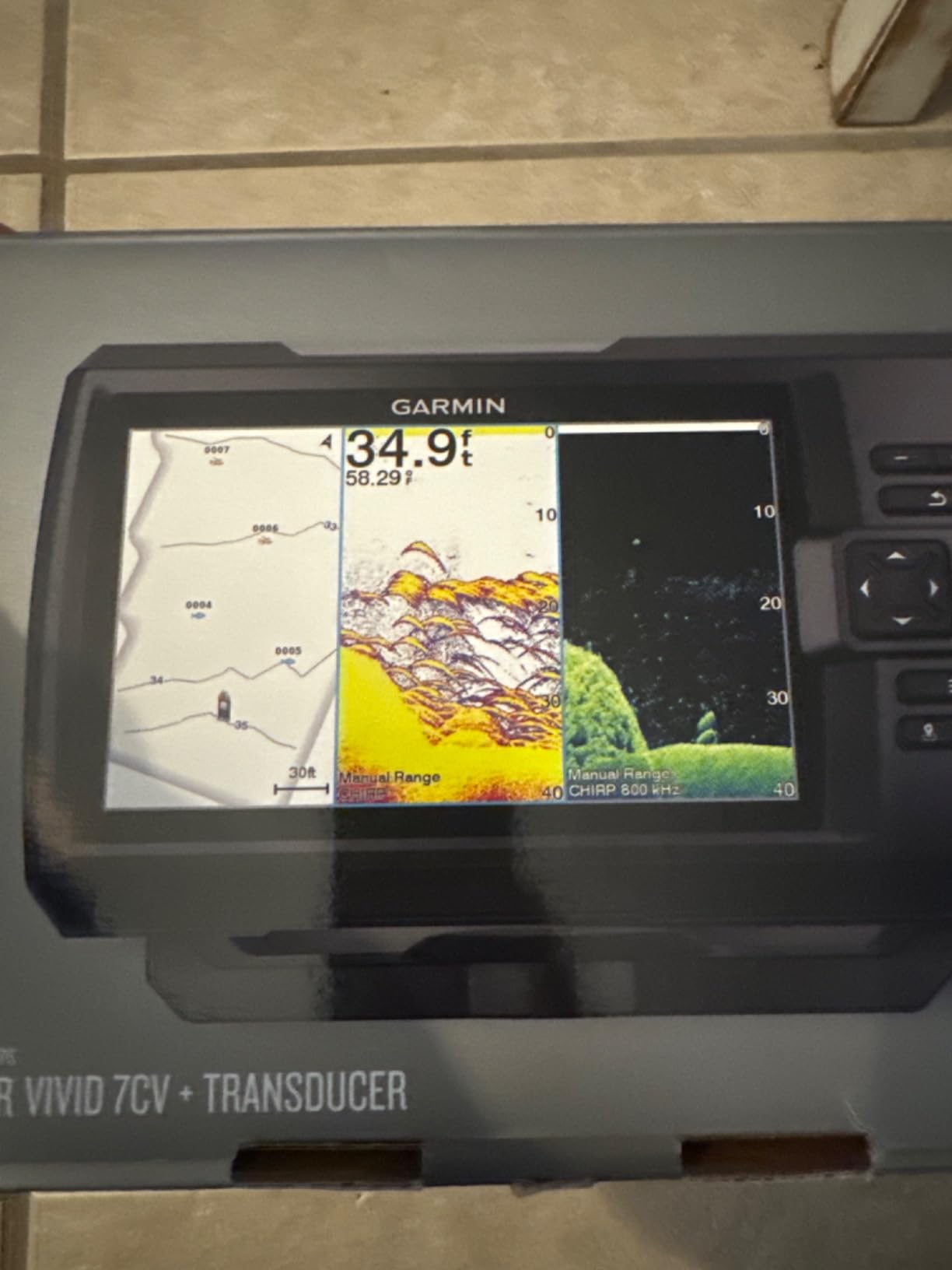 Garmin Striker Vivid 7cv with GT20-TM Transducer - Easy-to-Use 7-inch Color Fishfinder and Sonar Transducer, Vivid Scanning Sonar Color Palettes (010-02552-00) customer photo 1