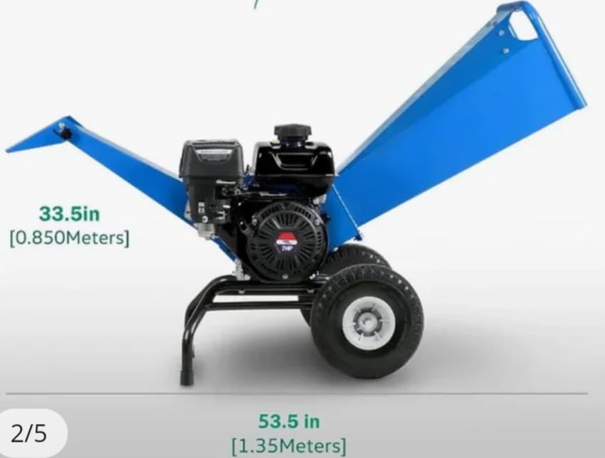 Landworks Wood Chipper Shredder Mulcher, Heavy Duty, 7 HP Gas Powered, Compact Rotor Assembly, 3 Inch Max Capacity customer photo 1