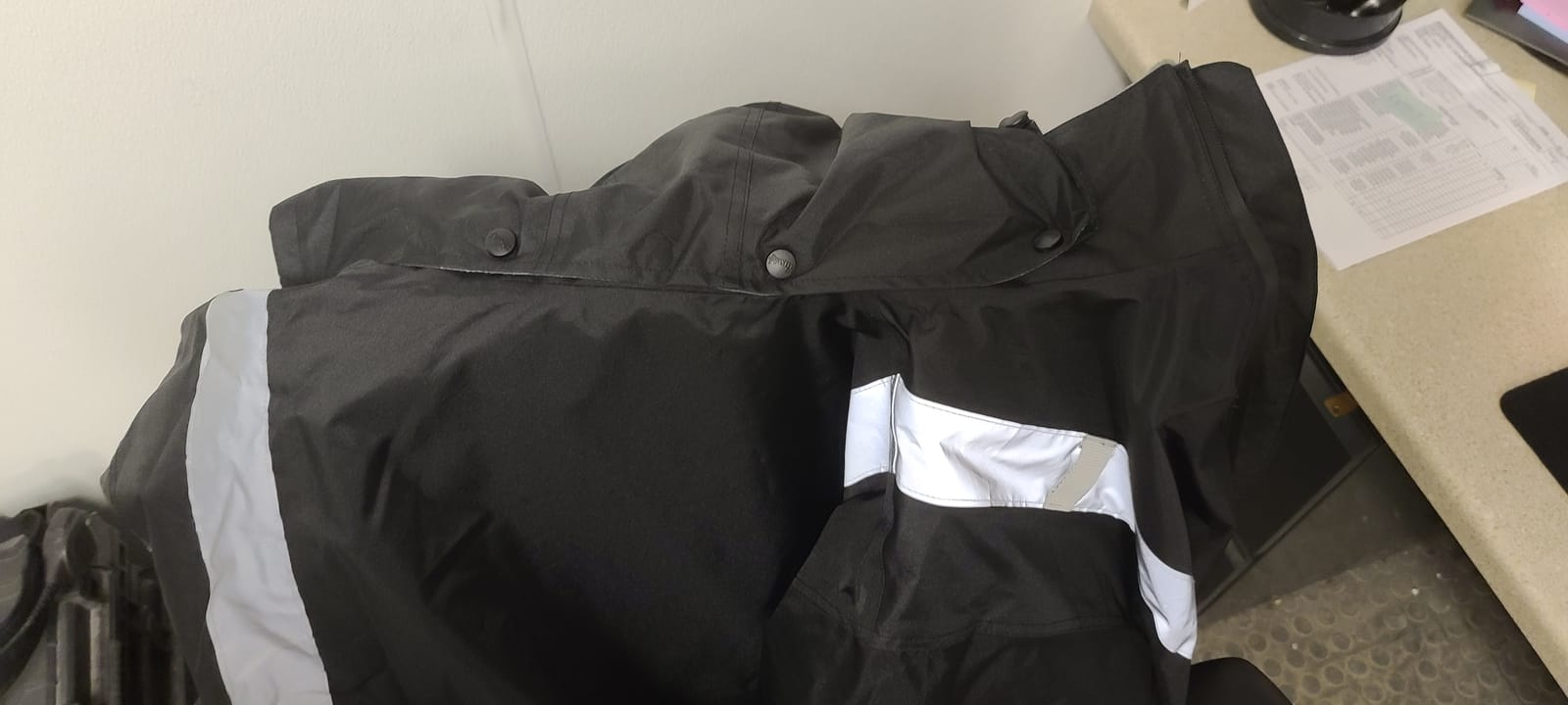Hi Vis Waterproof Heated Safety Bomber Jacket - Winter Rain Gear for Men - Reflective Tape - Detachable Hood customer photo 1